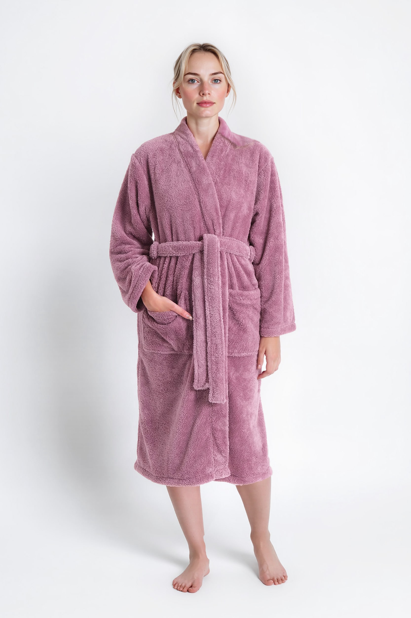 OTTO home Unisex-Bademantel »Lillou Kimono, ideal für Sauna & Spa, Hotelbademantel, Morgenmantel« 1 Stk. kuschelig weicher Fleece, plüsch, für Damen und Herren, XS-3XL