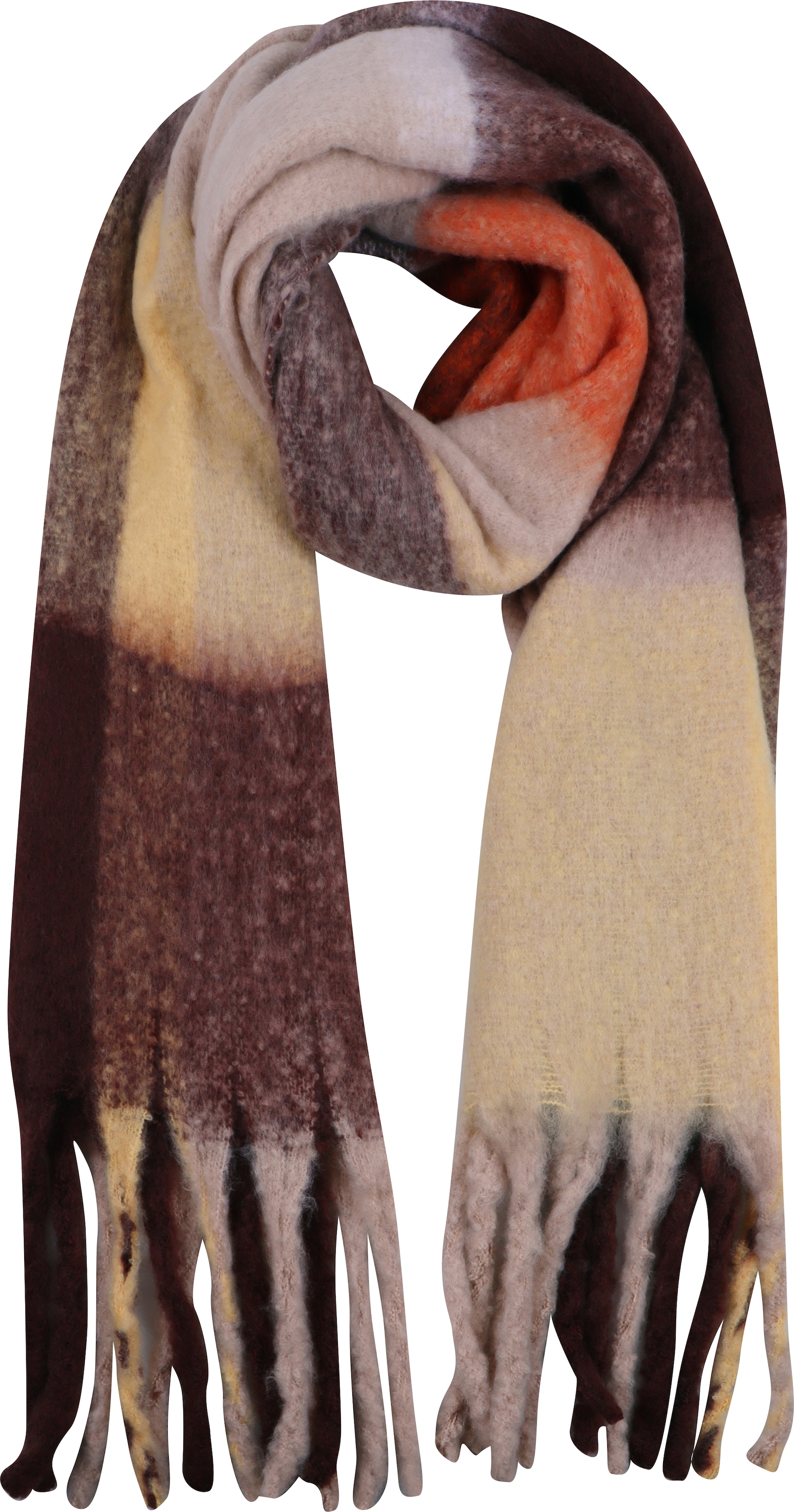 Capelli New York Modeschal, -er Packung, lange Fransen, Feinstrick, wärmend