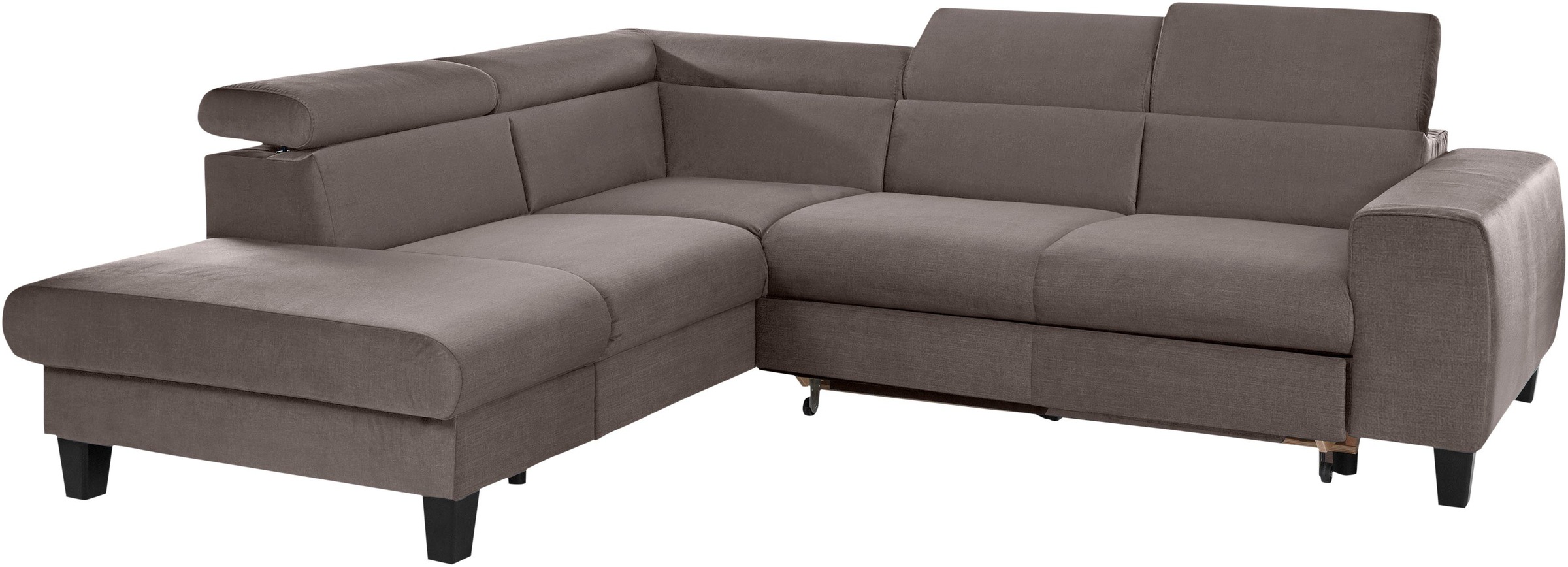 COTTA Polstergarnitur »Morven L-Form«, (Set), Set bestehend aus: Ecksofa mit Kopfteilverstellung & Hocker