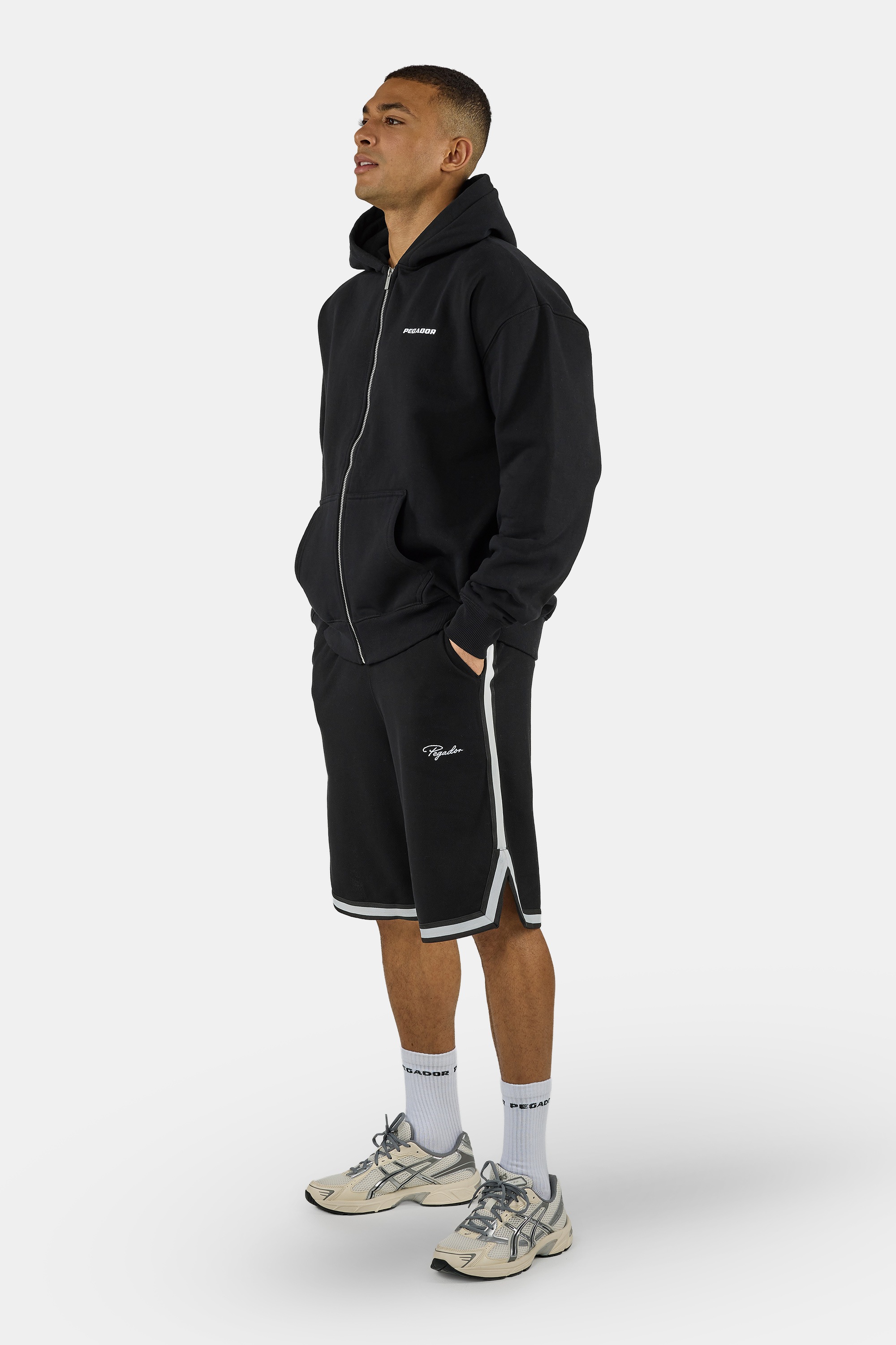 PEGADOR Kapuzensweatjacke »Logo Oversized Sweat Jacket« Baumwollmischung, oversize