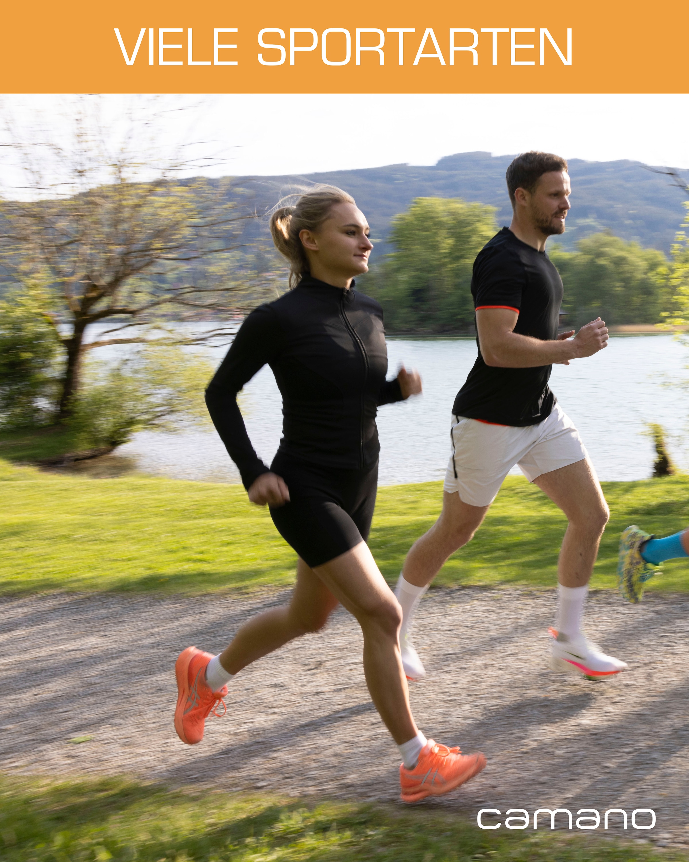 Camano Sportsocken »function«, (4er Pack), mit entlastender Halbplüschsohle