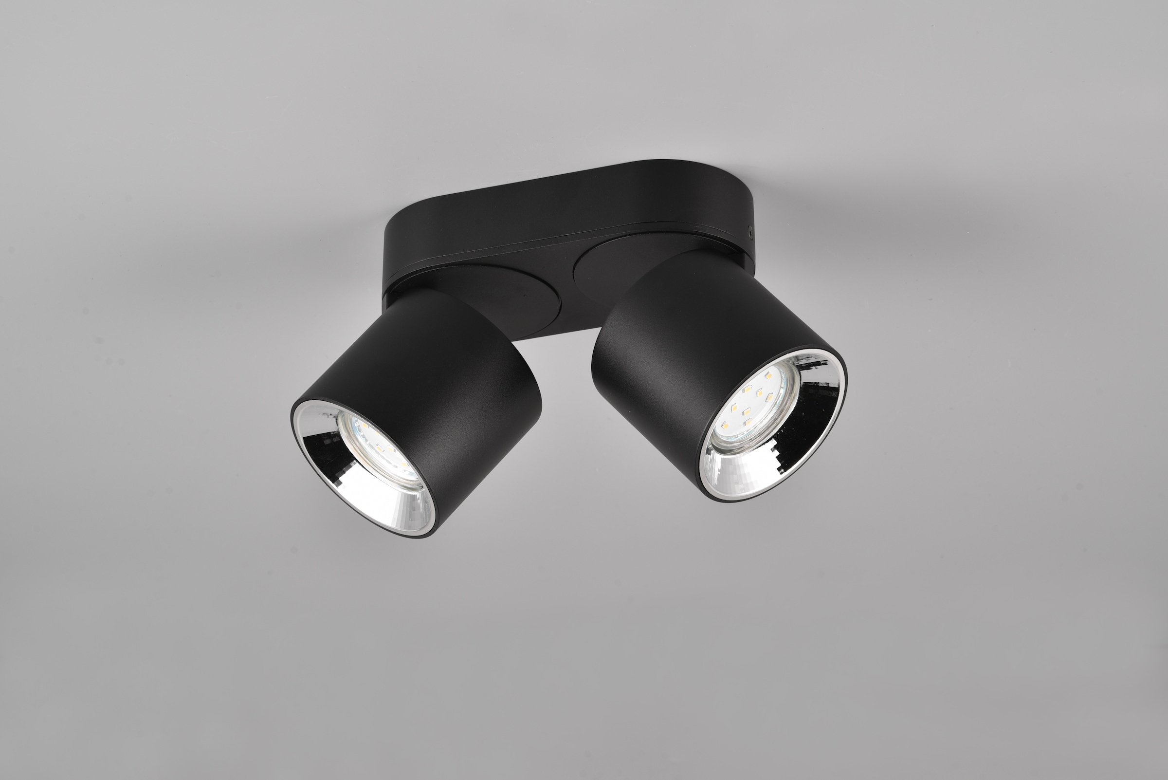 TRIO Leuchten Deckenleuchte »GUAYANA, Deckenspot 2-flammig exkl 2x GU10 max 10W Spot verstellbar«, 2 flammig, Leuchtmittel GU10 | Leuchtmittel wechselbar, als Aufbauspot oder Einbauspot nutzbar Spot schwenkbar und drehbar