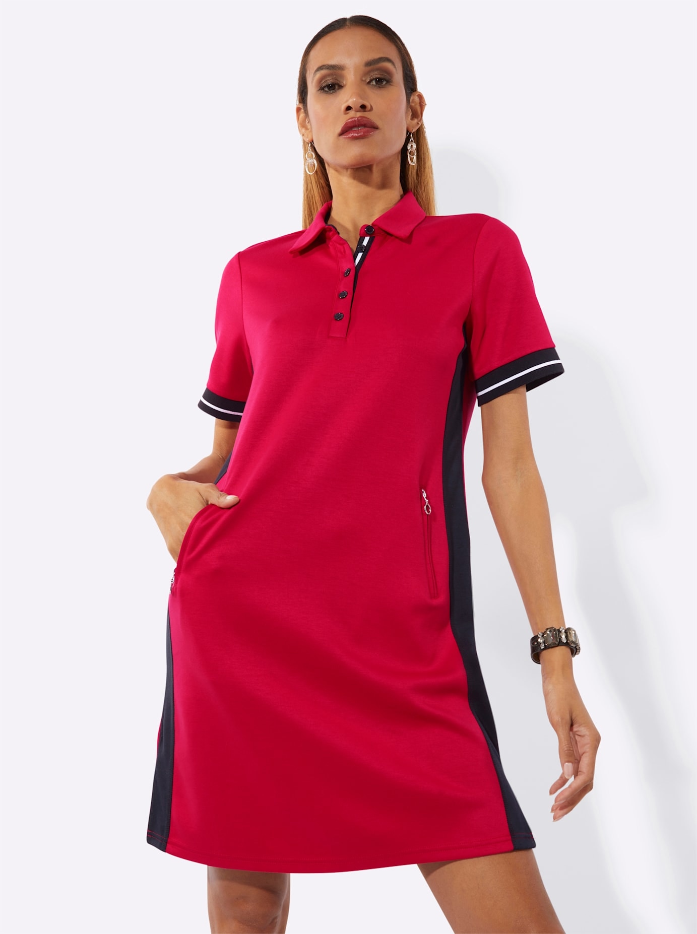 creation L Shirtkleid »Modal-Mix-Polokleid«