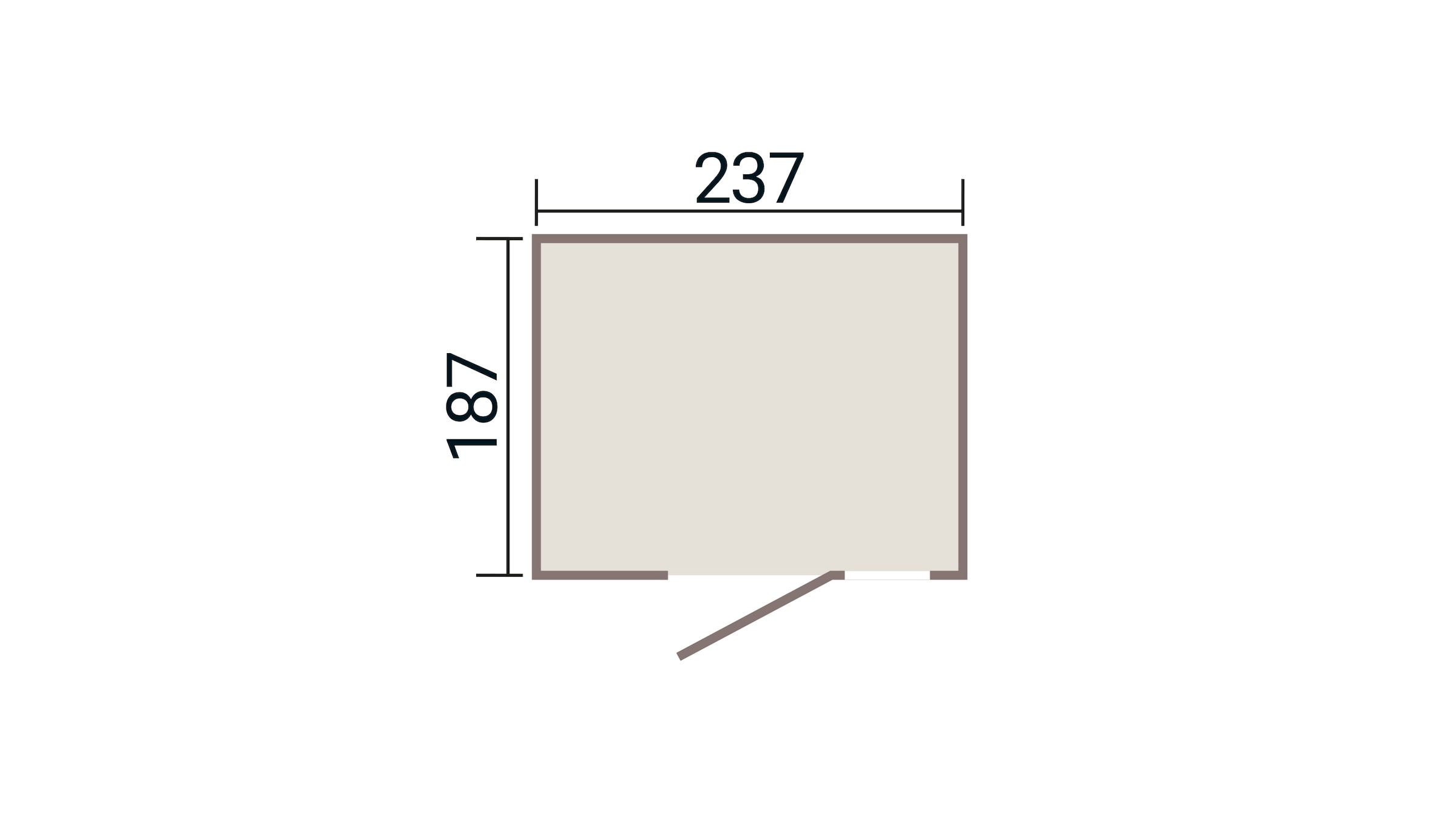 weka Gerätehaus »Gary Gr. 5, aus Metall mit Holzoptik, anthrazit« aus pulverbeschichtetem, verzinktem Stahl