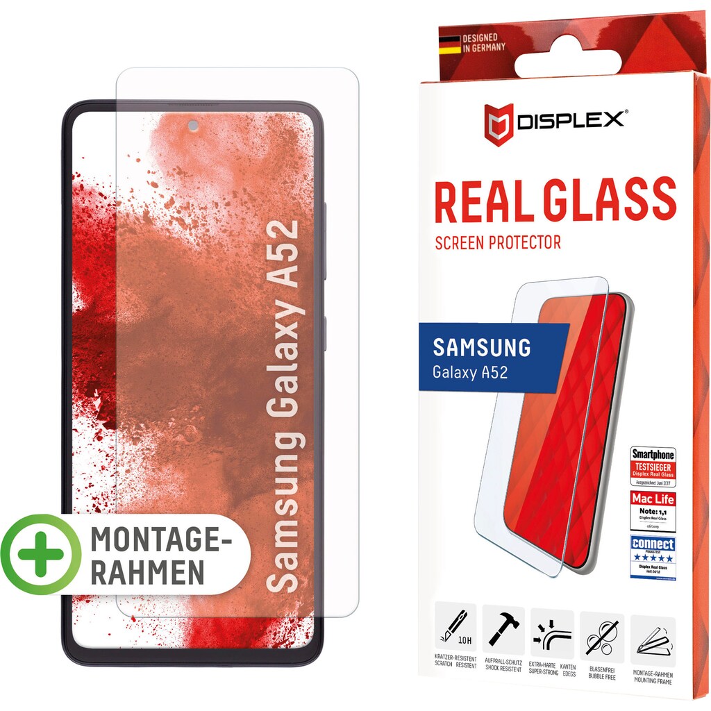 Displex Displayschutzfolie »DISPLEX Real Glass Panzerglas für Samsung Galaxy A52/A52 5G (6,5")«, für Samsung Galaxy A52 (5G)