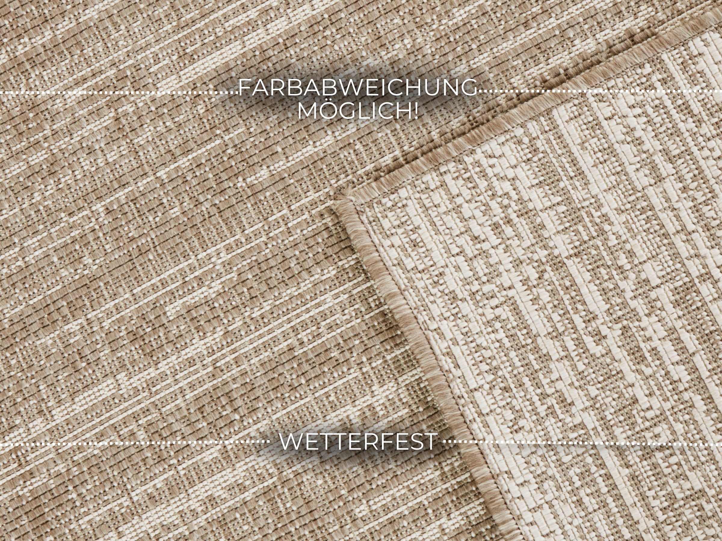 ELLE DECORATION Teppich »Mèlange Wendeteppich«, rechteckig, 5 mm Höhe, Flachgewebe, In-& Outdoor, Modern, beidseitig, Balkon, Wohnzimmer