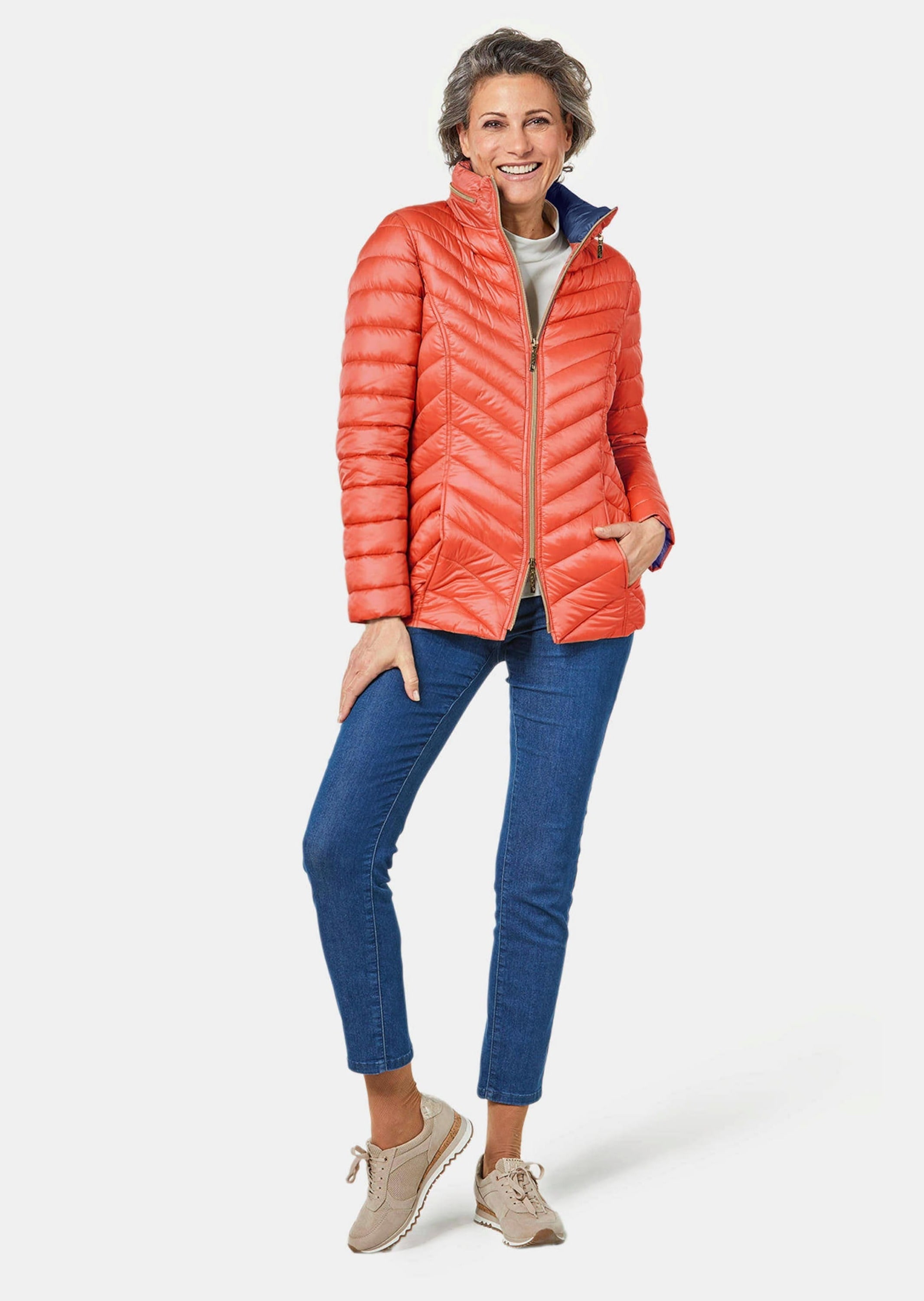 GOLDNER Steppjacke »Leichte Steppjacke in knitterarmer Ware« Leichte Wattierung mit Diagonalstepp