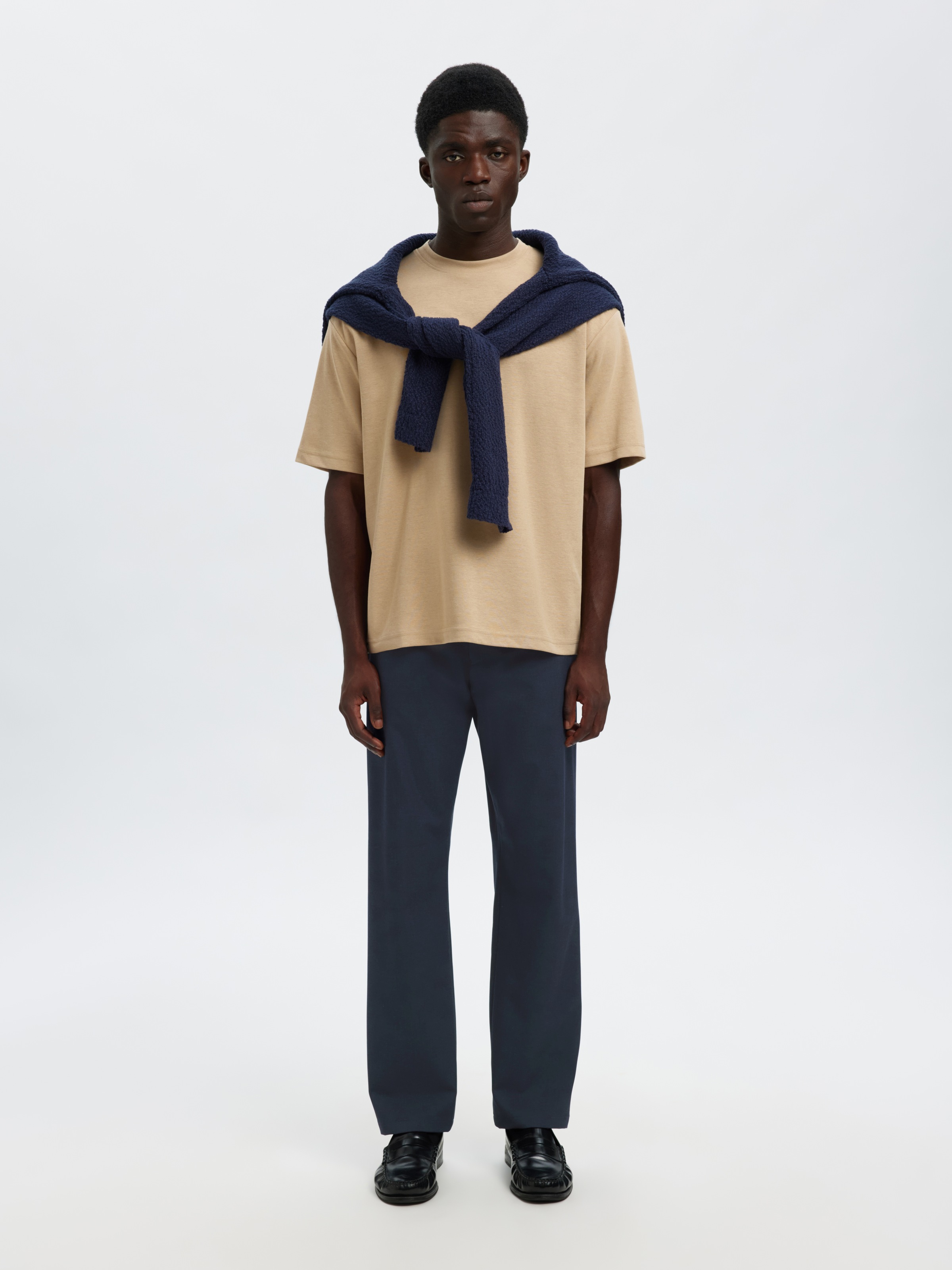 SELECTED Schlupfhose »SLH196-STRAIGHT ROBERT STRING PANT NOOS«  Materialmix, straight fit