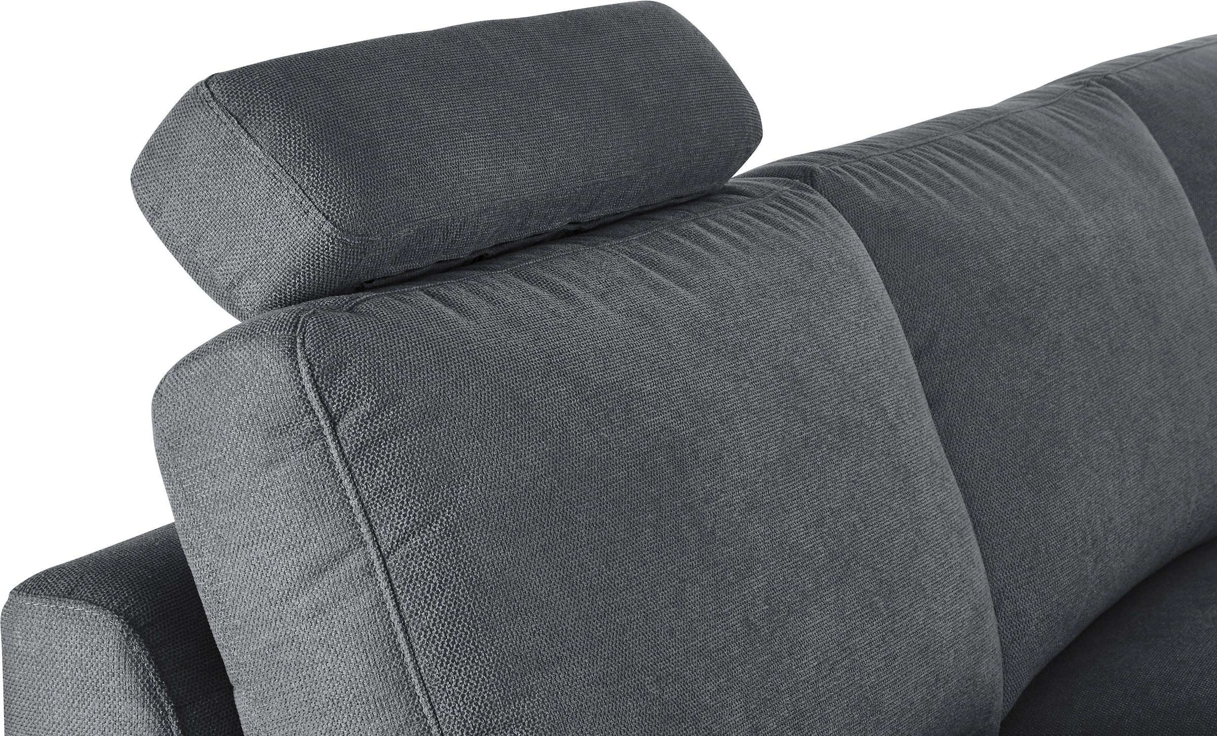 3C Candy Ecksofa »Lecce, wahlweise PUR-Schaumstoff oder Tonnentaschenfederkern«, Bett im 2,5-Sitzer, teilmotorische Schlaffunktion im Longchair, L-Form