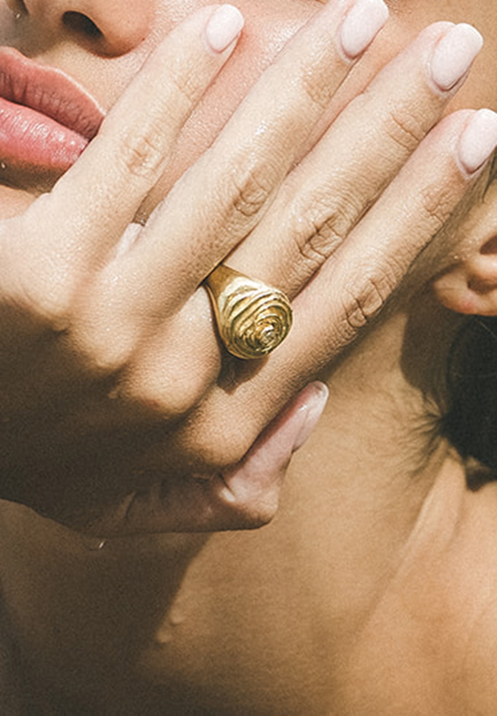 HAZE & GLORY Silberring »Ring Kreis Mondstein Weiß 925 Sterling Silber«