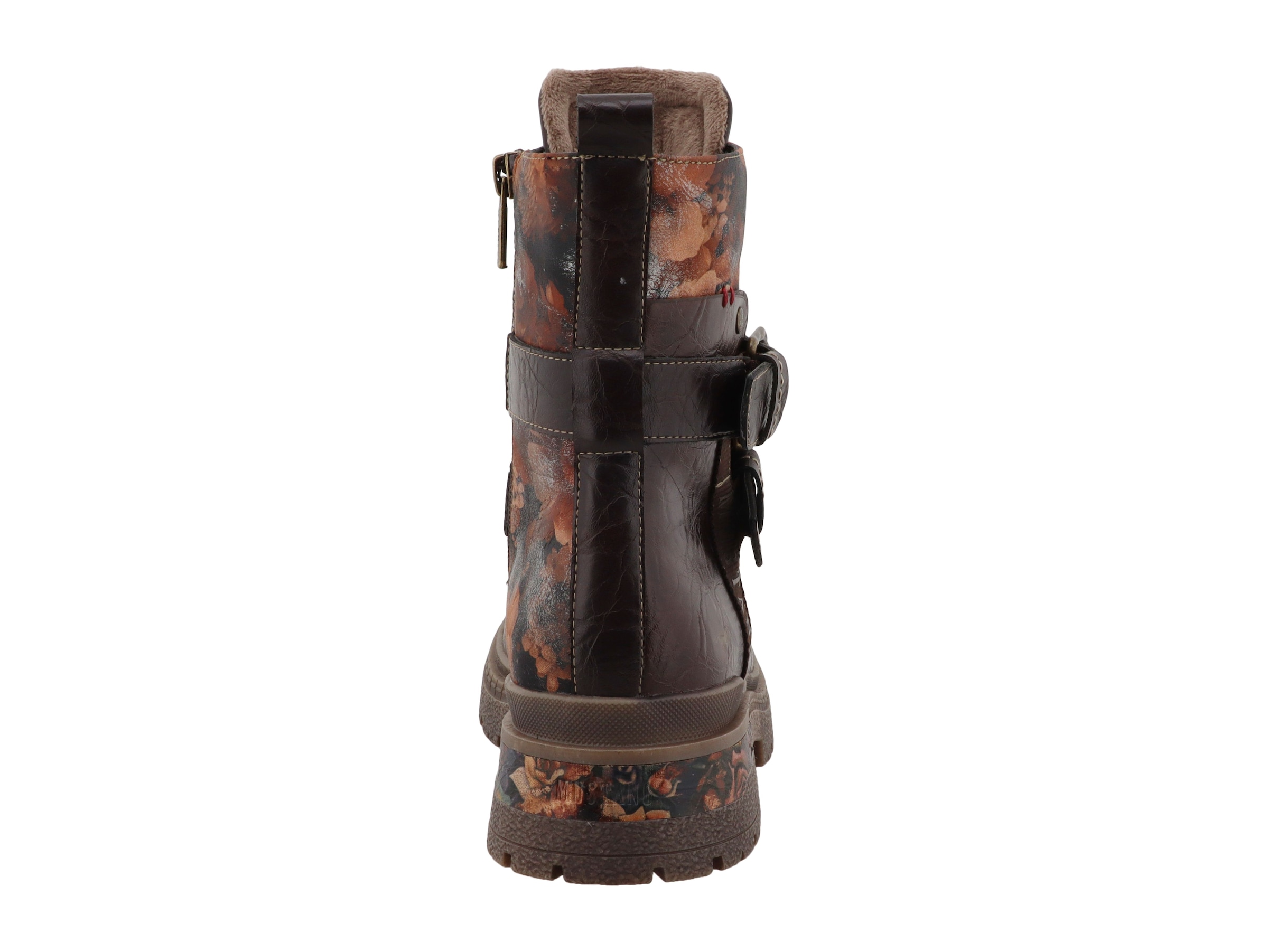 Mustang Shoes Schnürstiefelette »Stiefel«  Blockabsatz, Schnürboots mit Kontrastbesatz