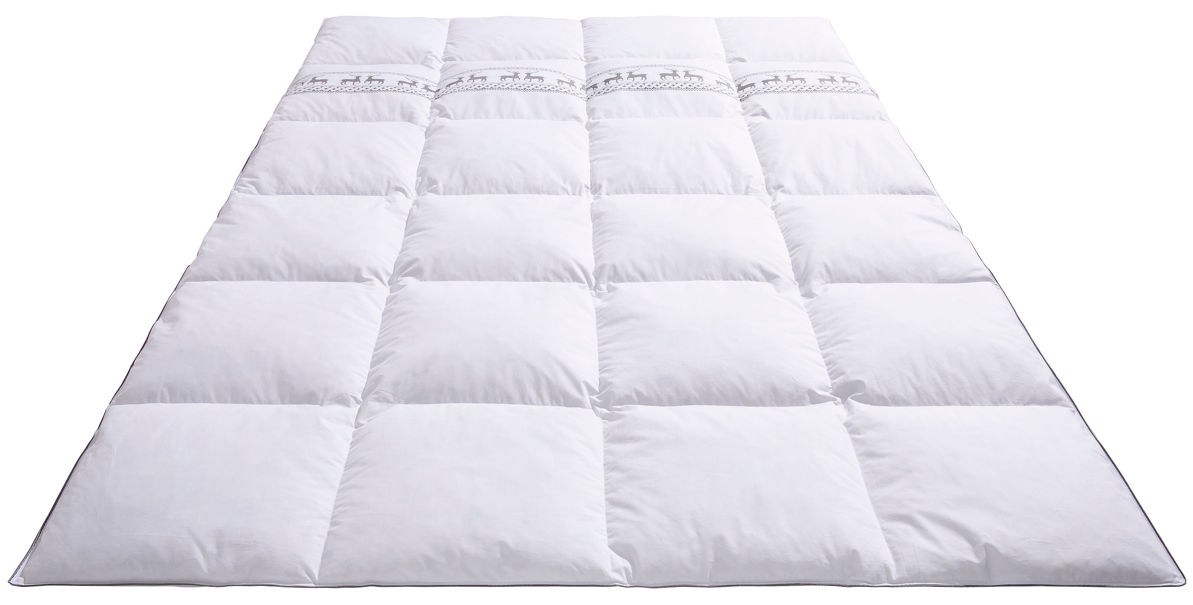 Älgdröm Federbettdecke »Forsakar, Bettdecke 135x200 cm, 155x220 cm und weitere Größen«, extrawarm, Füllung 100% Federn, Bezug Baumwolle, (1 St.), Bettdecken, Sommer, Winter, Decke, Made in Germany, hautfreundlich