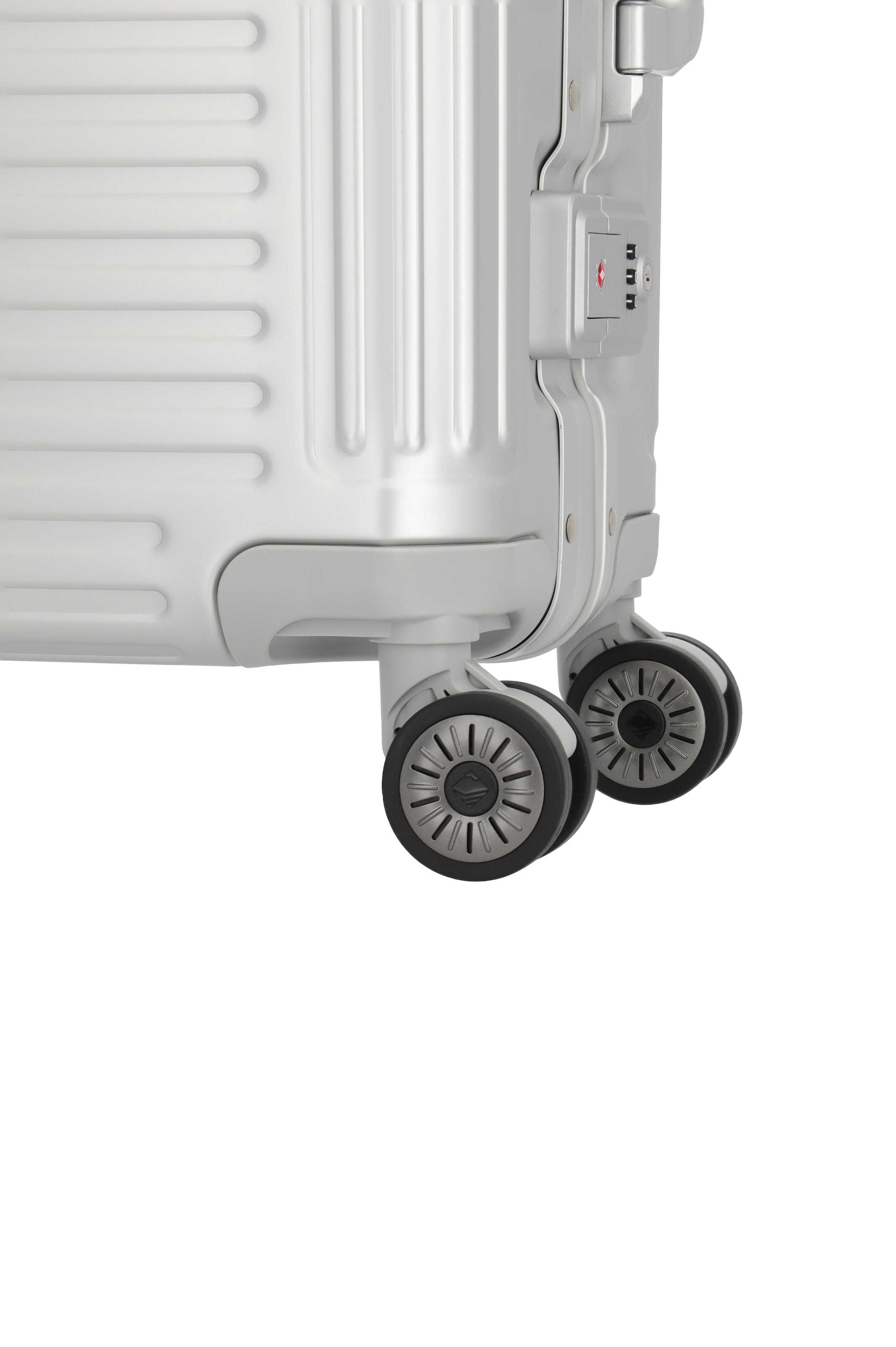 travelite Hartschalen-Trolley »NEXT Aluminium Rahmenkoffer« 39 l 4 Rollen variable Packplatte, Packwand und durchdachte Innenaufteilung