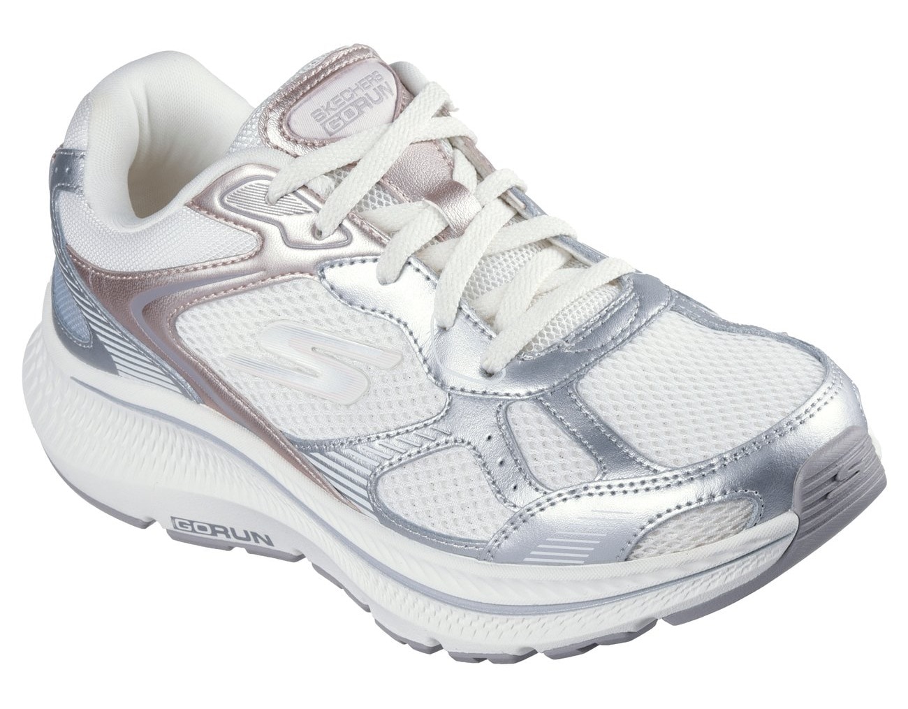 Skechers Sneaker »GO RUN CONSISTENT 2.0«, Retro Sneaker, Schnürschuh mit Metallic-Besätzen