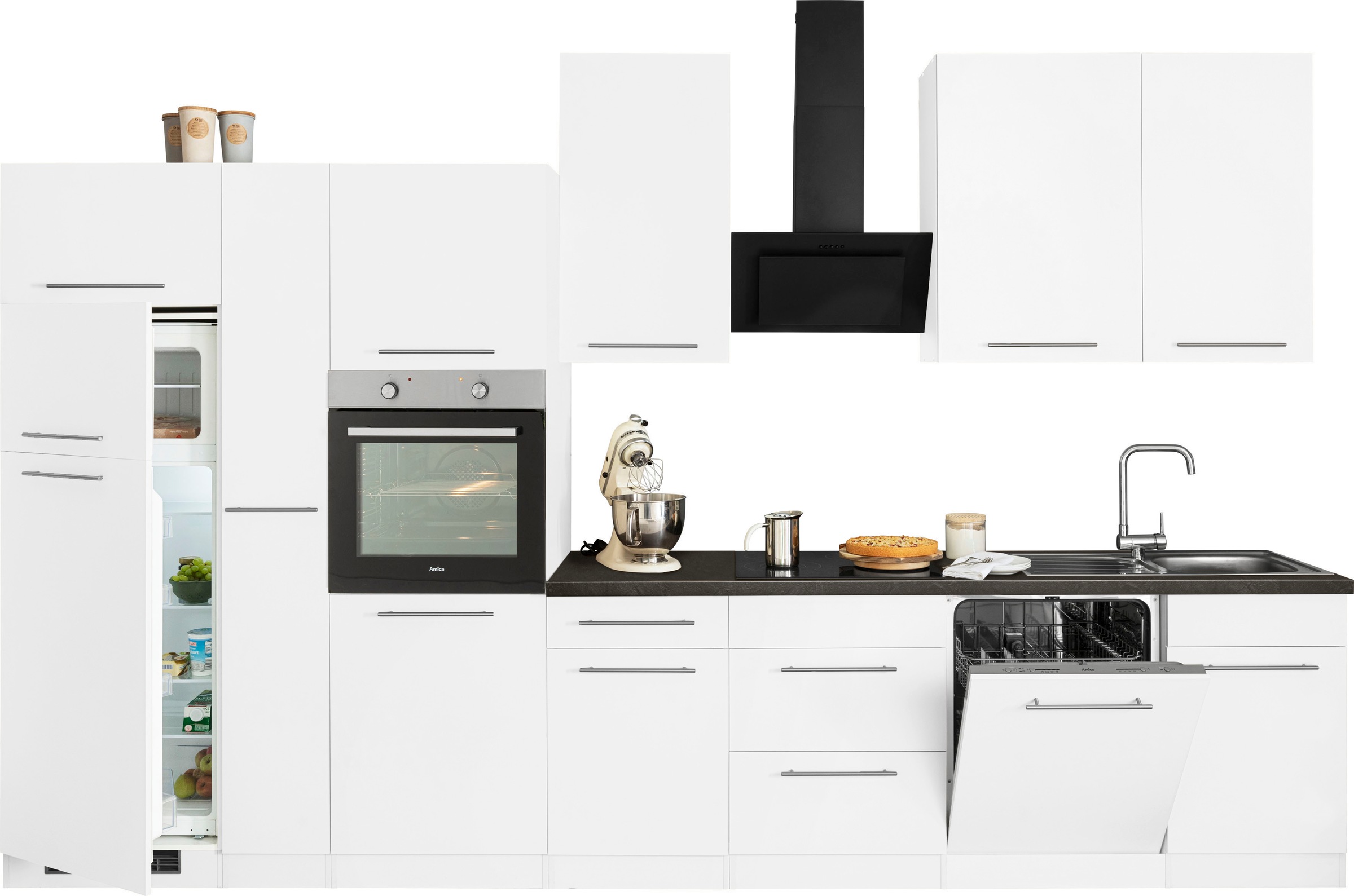 wiho Küchen Küchenzeile 370 bei mit E-Geräten, bestellen Breite online cm OTTO »Unna«