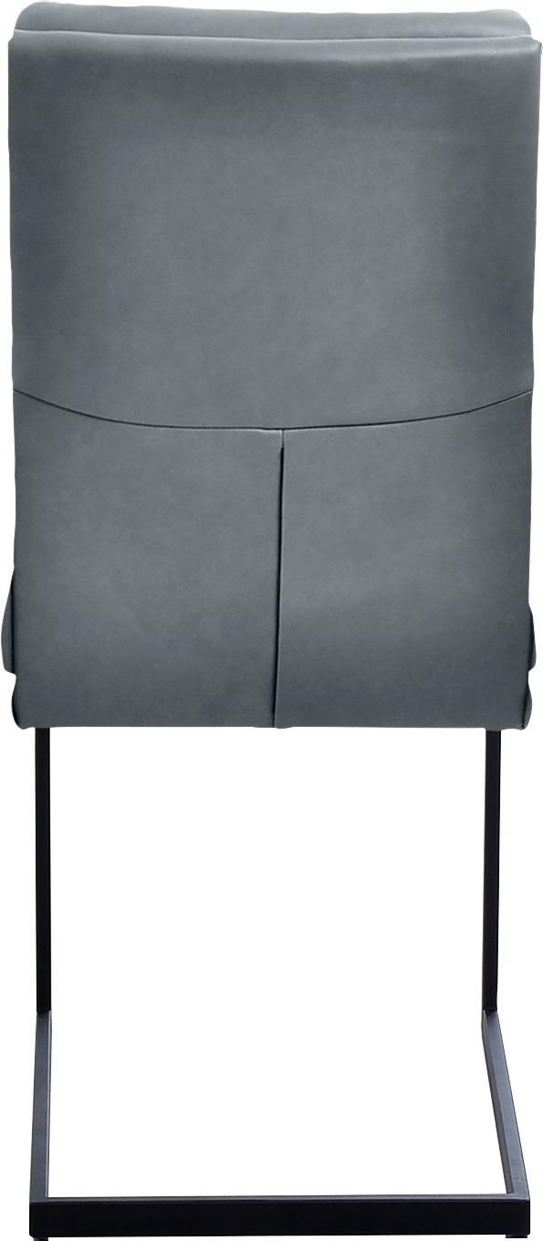 K+W Komfort & Wohnen Freischwinger, Leder CLOUD, stabiles Hochkantrohr, Untergestell in Edelstahloptik oder schwarz