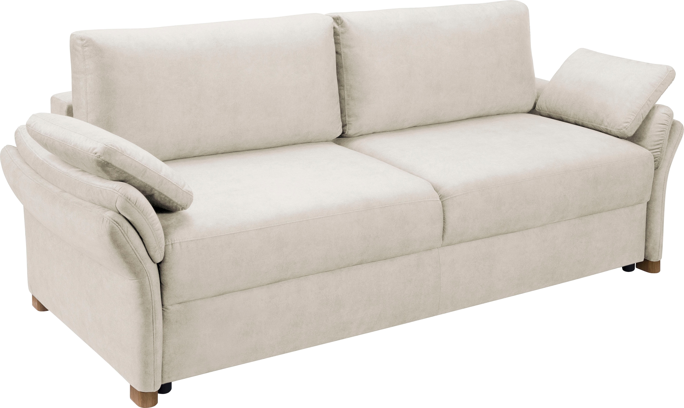 exxpo - sofa fashion 3-Sitzer »Kentt hochwertiger Sitzaufbau für hohen Sitzkomfort, bequeme Armlehnen«, inkl. Boxspring/Federkern-Polsterung, Bettfunktion und Bettkasten