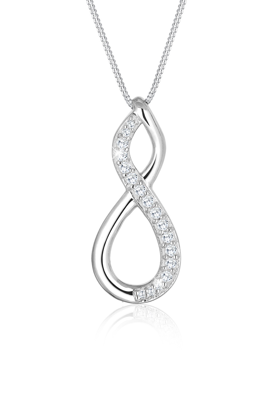 Elli Collierkettchen »Infinity Verschlungen Zirkonia 925 Silber«