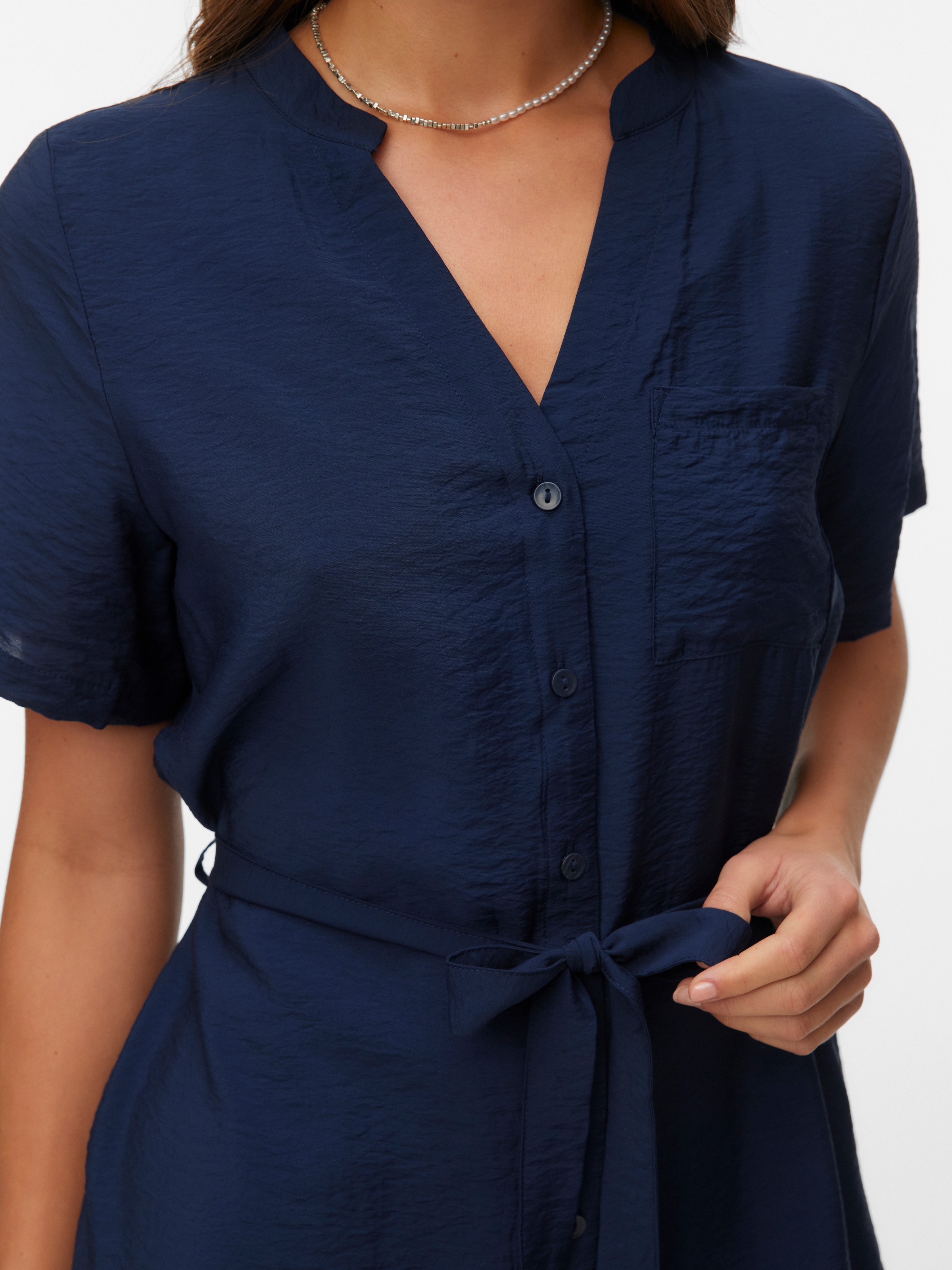 Vero Moda Minikleid »VMJOSIE SS SHORT DETAIL DRESS WVN GA« Brusttasche Viskosemischung, regular fit