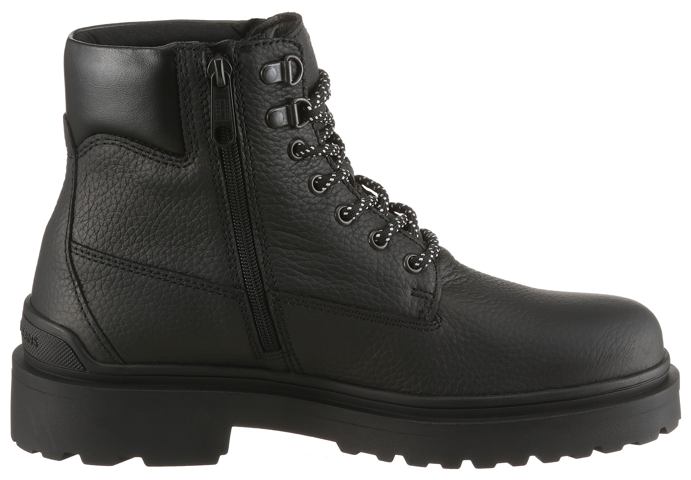 Tommy Jeans Schnürboots »TJM LACE UP BOOT LEATHER«  , Schnürstiefelette mit weich abgepolstertem Schaftrand