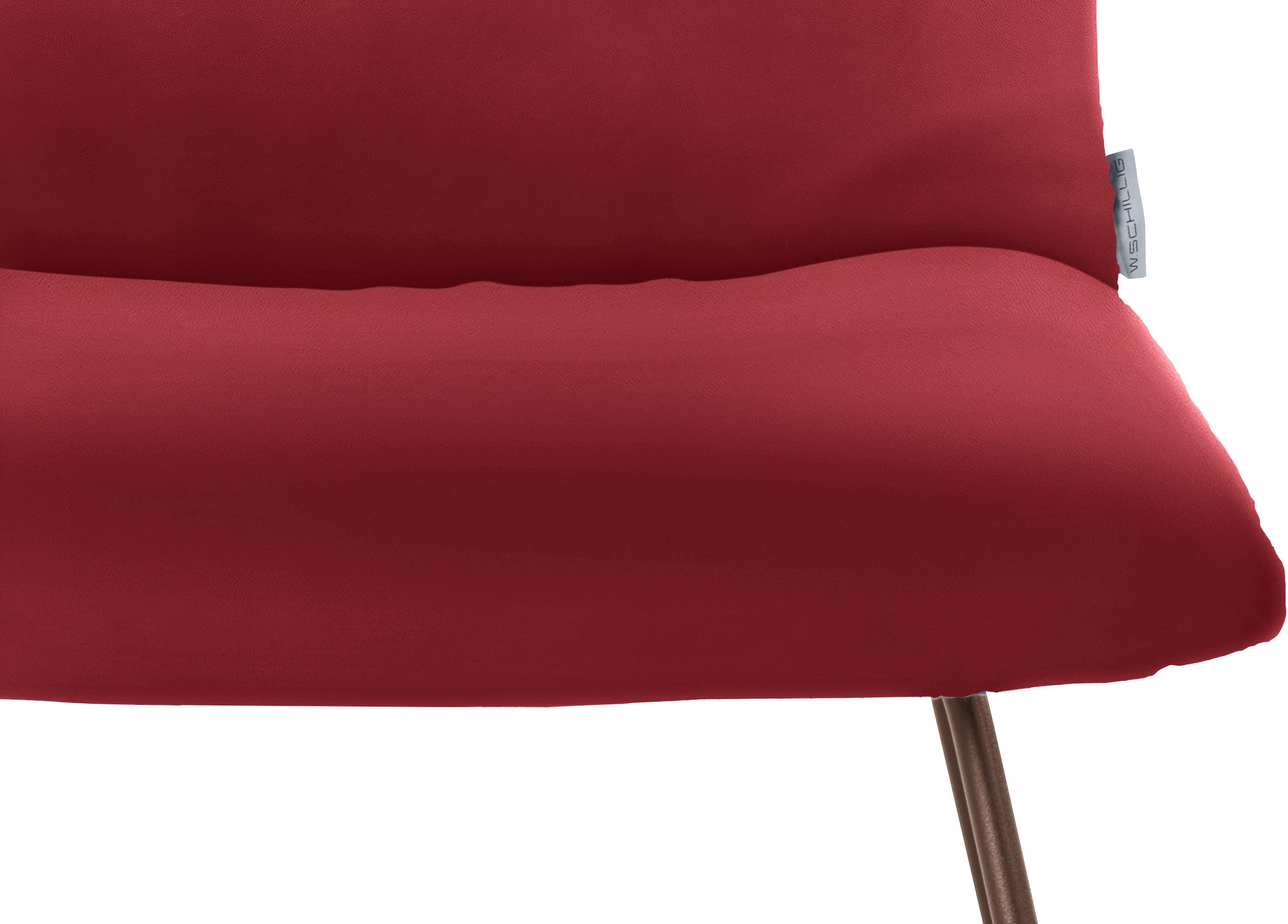 W.SCHILLIG Polsterstuhl »jakob«, Longlife Xtra-Leder Z59, mit Drahtrohrgestell in Bronze pulverbeschichtet
