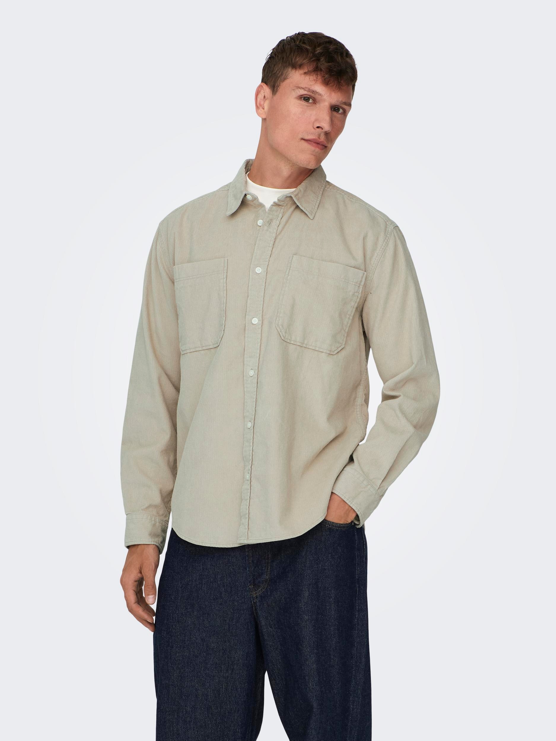 ONLY & SONS Langarmhemd »OS ONSALP RLX 2PKT WASHD COR«