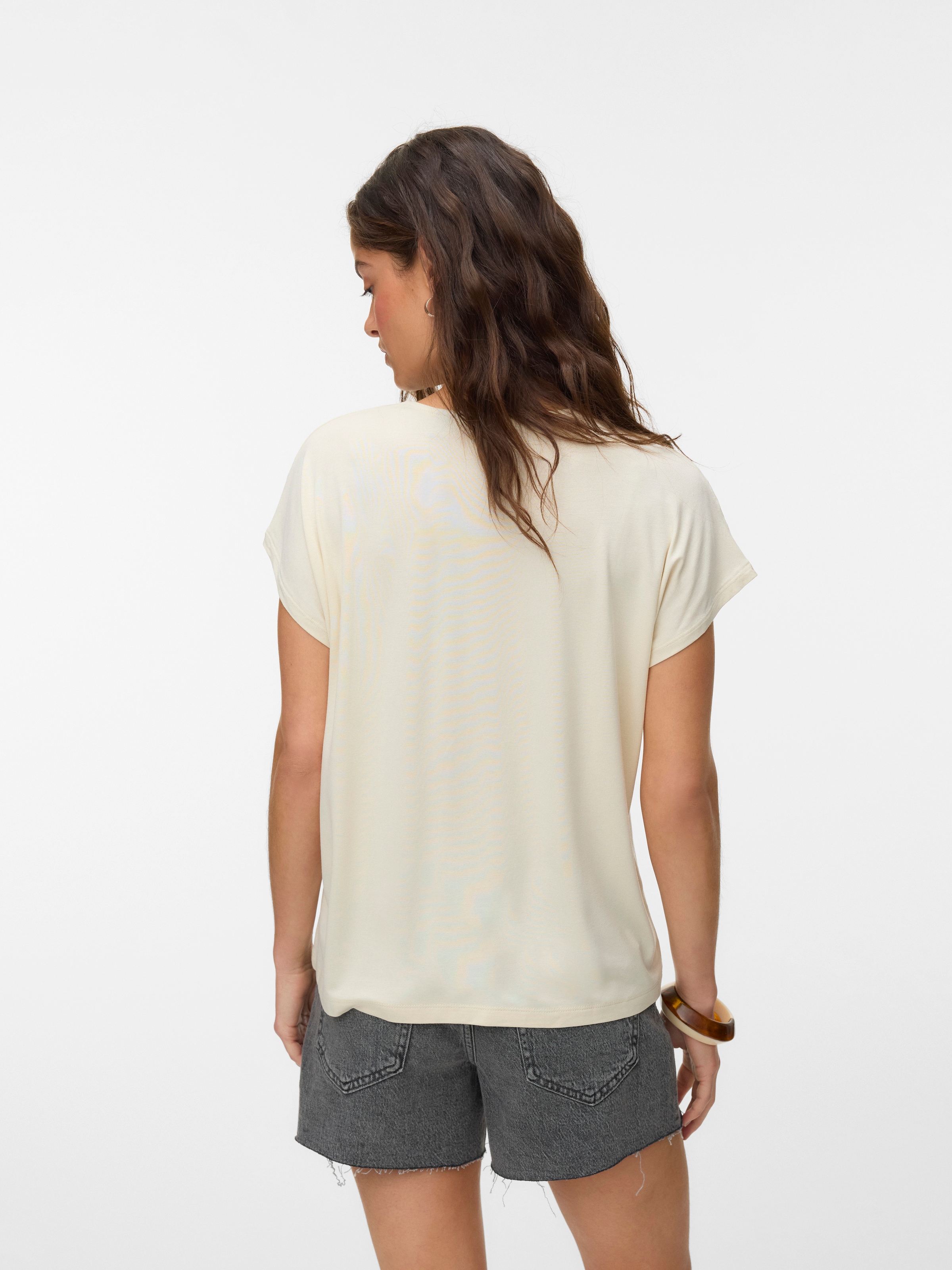 Vero Moda Kurzarmshirt »VMGINA SS O-NECK TOP JRS GA« Viskosemischung