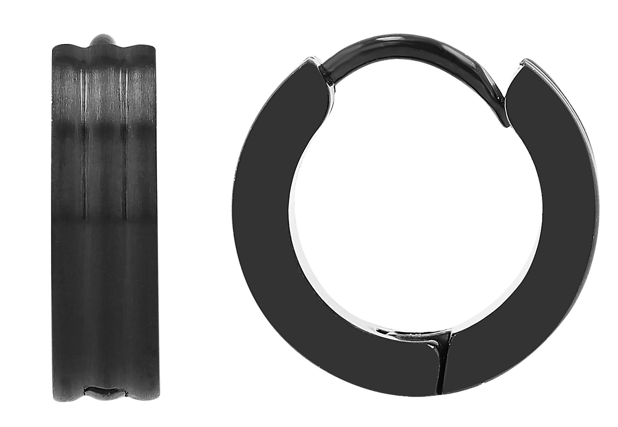 Adelia´s Paar Creolen »Unisex Ohrringe ¿ Klappcreole aus Edelstahl«