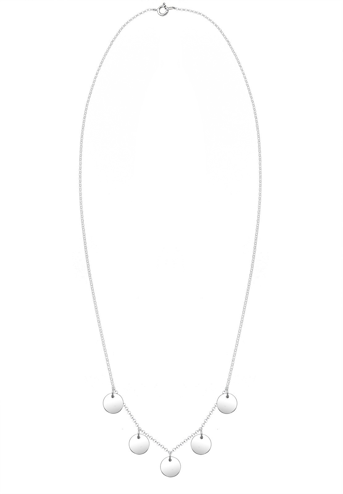 Elli Kette mit Anhänger »Halskette mit 5 Plättchen Anhänger 925 Silber«