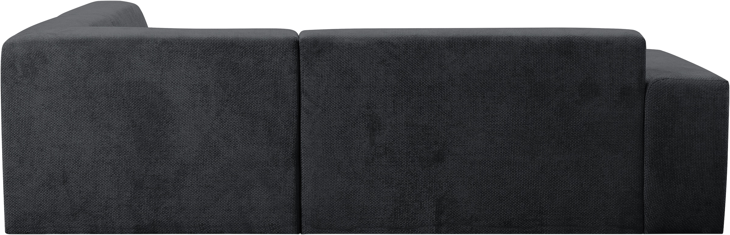 WERK2 Ecksofa »Zeus-M, tolles Sofa mit schönen Details, L-Form«, Curvy Trend Garnitur, urbane Optik, komfortable Wellenunterfederung