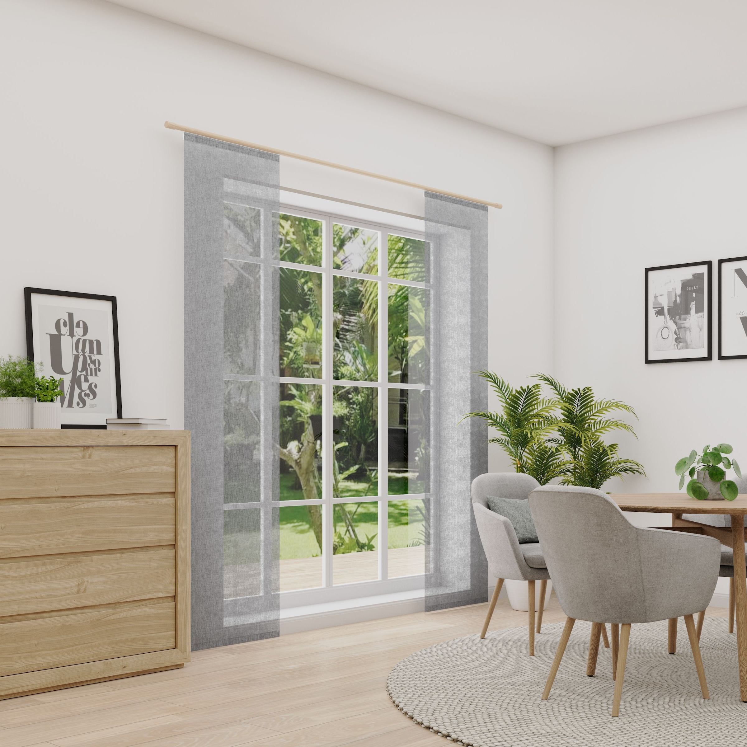 Neutex for you! Schiebegardine »LUCIA« Paneelwagen 1 Stk. tlg. Criss-cross Optik mit Effektgarn