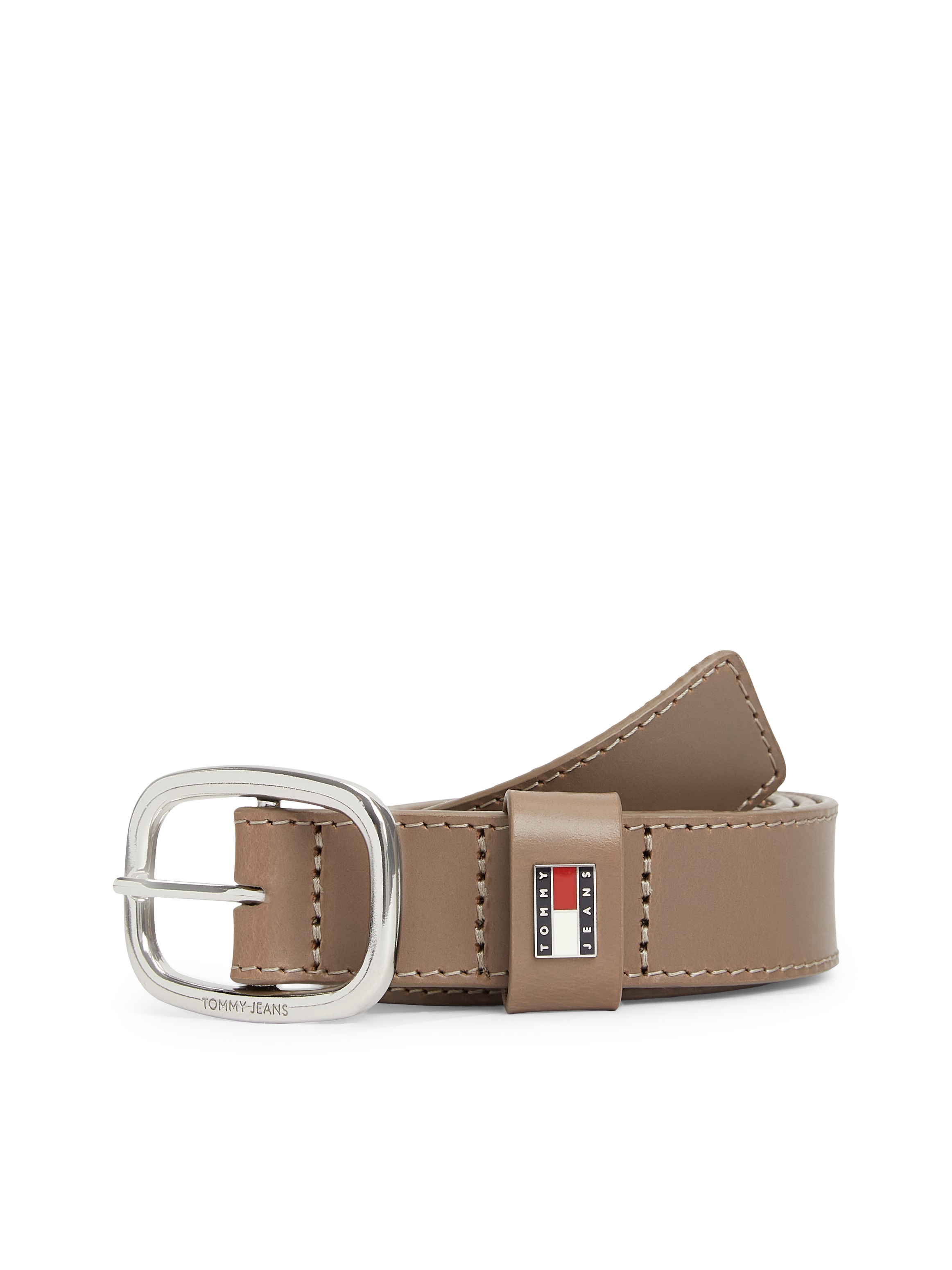 Tommy Jeans Ledergürtel »TJW OVAL 3.0 cm breit« Ovale Einfachdornschließe und Logo am Verschluss