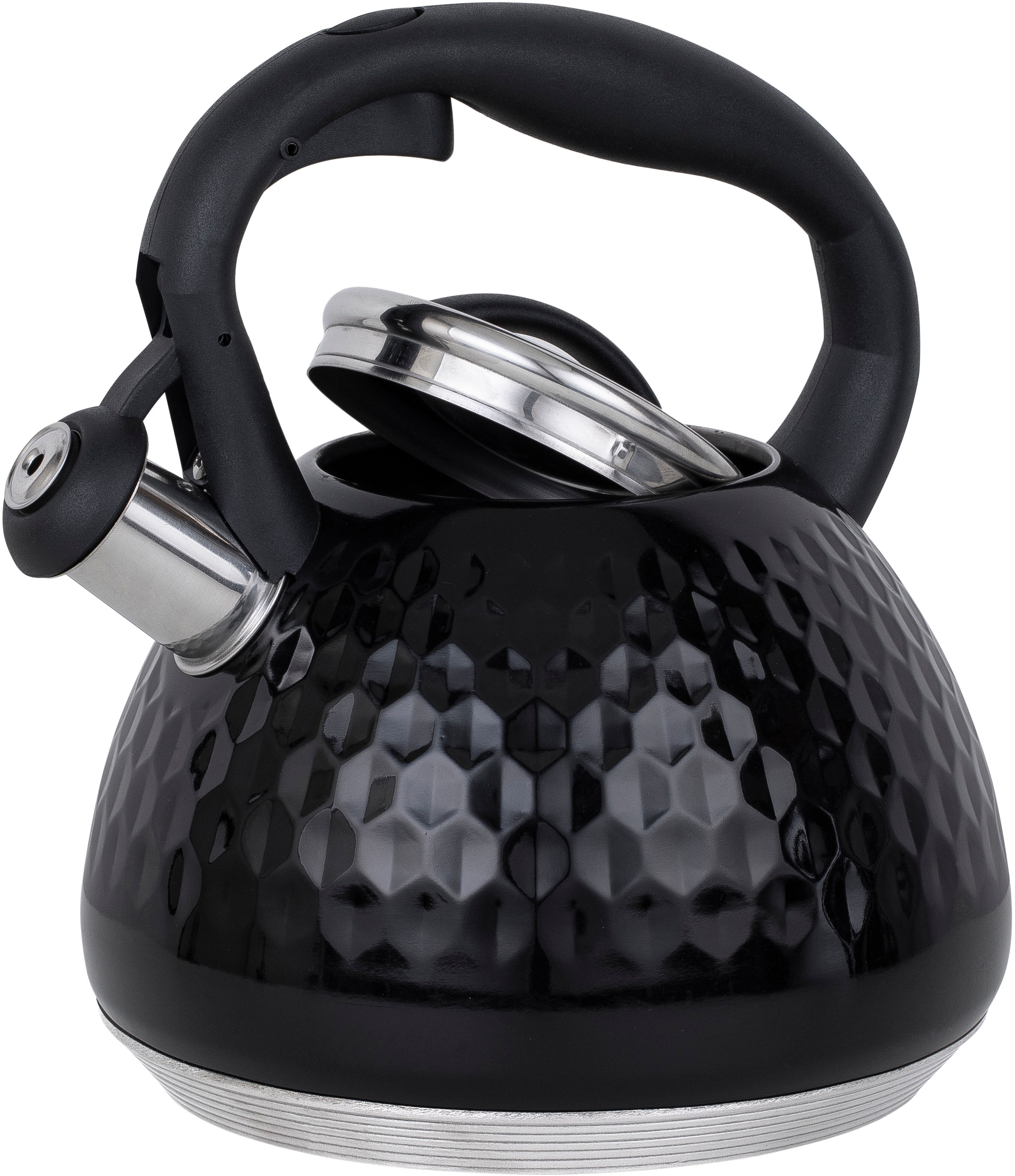 RESTO Kitchenware Wasserkessel »Aries, Flötenkessel 2,7 l, mit 3D-Design, im Geschenkkarton« 1 Stk. tlg. Edelstahl
