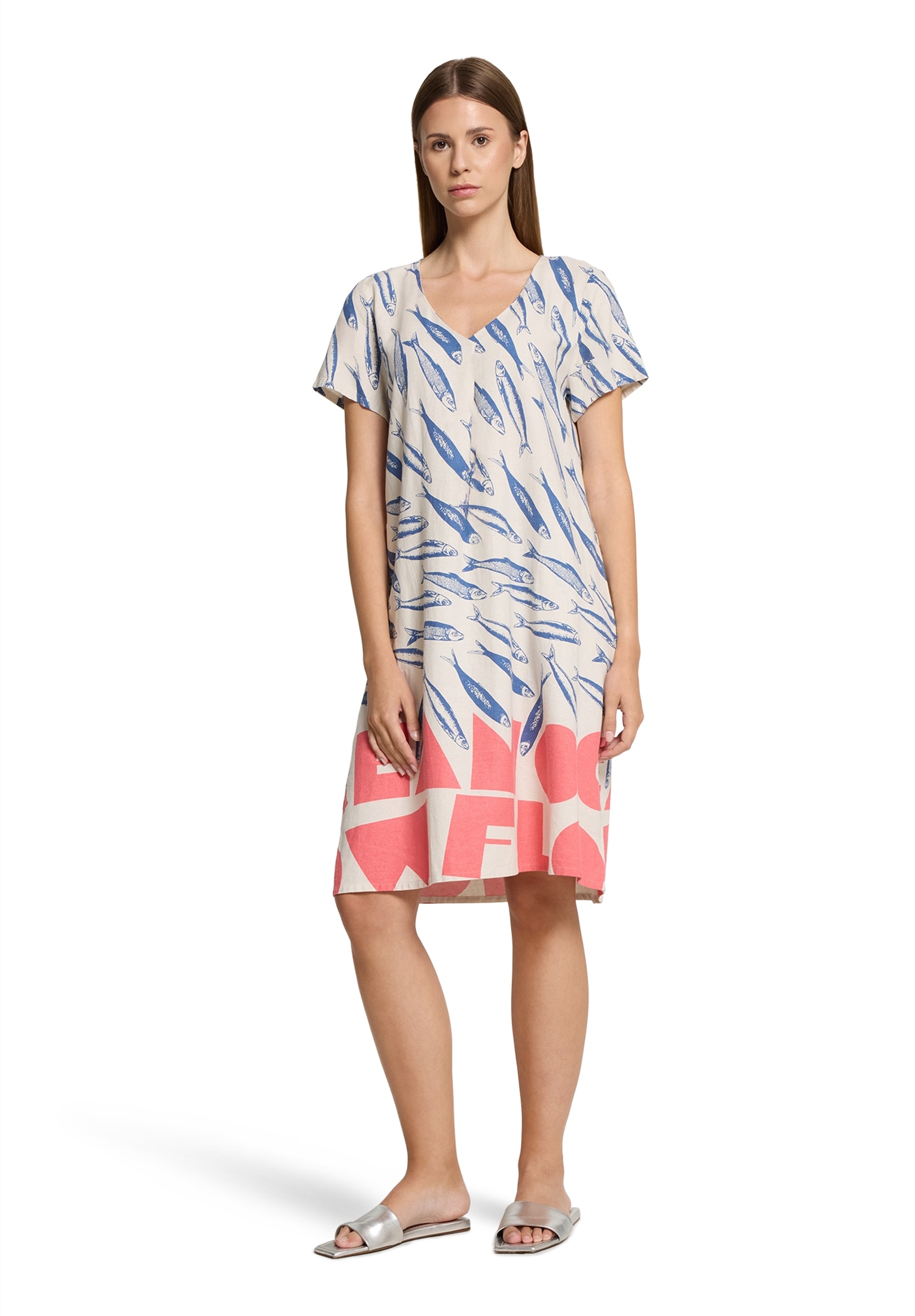Betty Barclay Sommerkleid »Leinenkleid mit V-Ausschnitt«