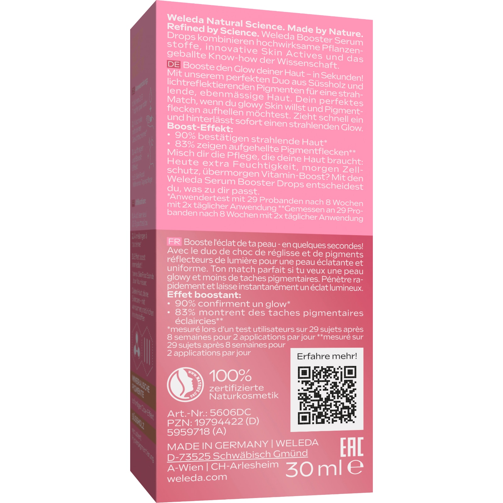 WELEDA Gesichtsserum »GLOW PERFECTING SERUM DROPS« für mehr Glow und ein ebenmäßiges, natürlich perfektioniertes Hautbild