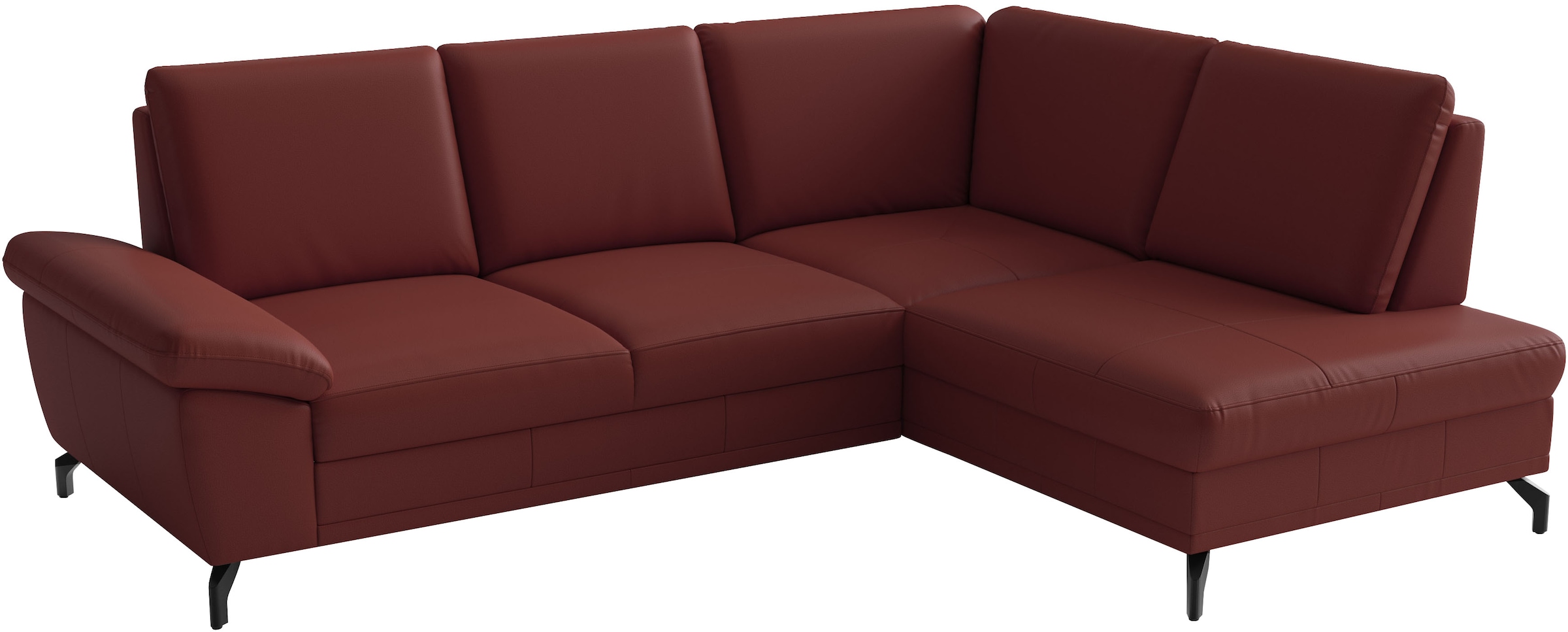 sit&more Ecksofa »Chelsea Leder L-Form, B:249 cm, inkl. Armteil- & Sitztiefenverstellung« optional mit Schlaffunktion und Bettkasten