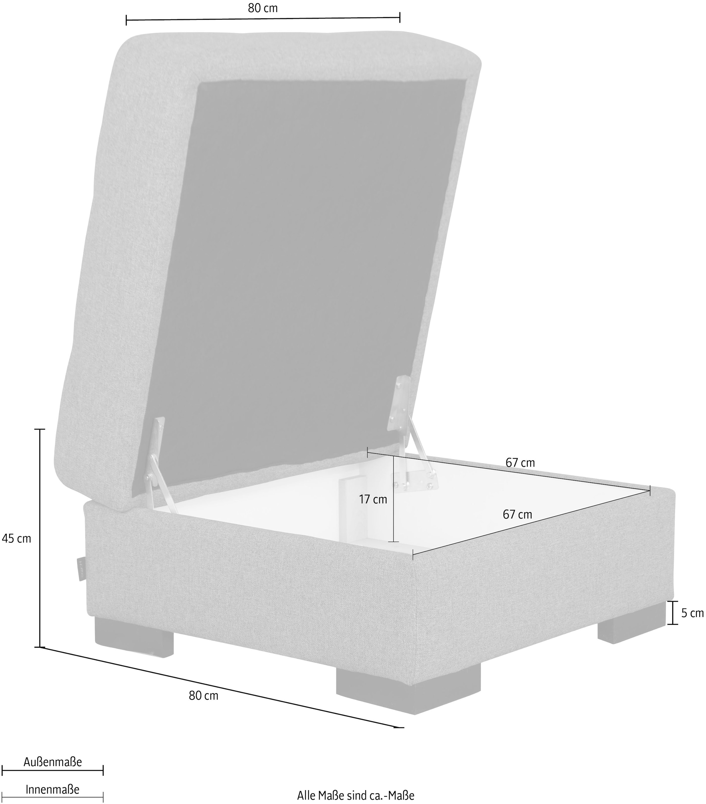 Home affaire Stauraumhocker »Tulio« mit Stauraum