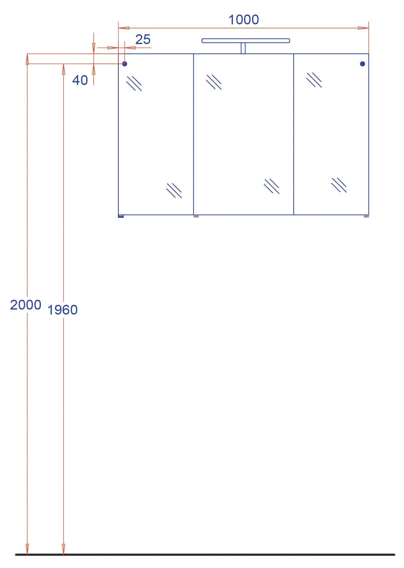 welltime Spiegelschrank »Florida« Breite 100 cm, mit LED-Beleuchtung