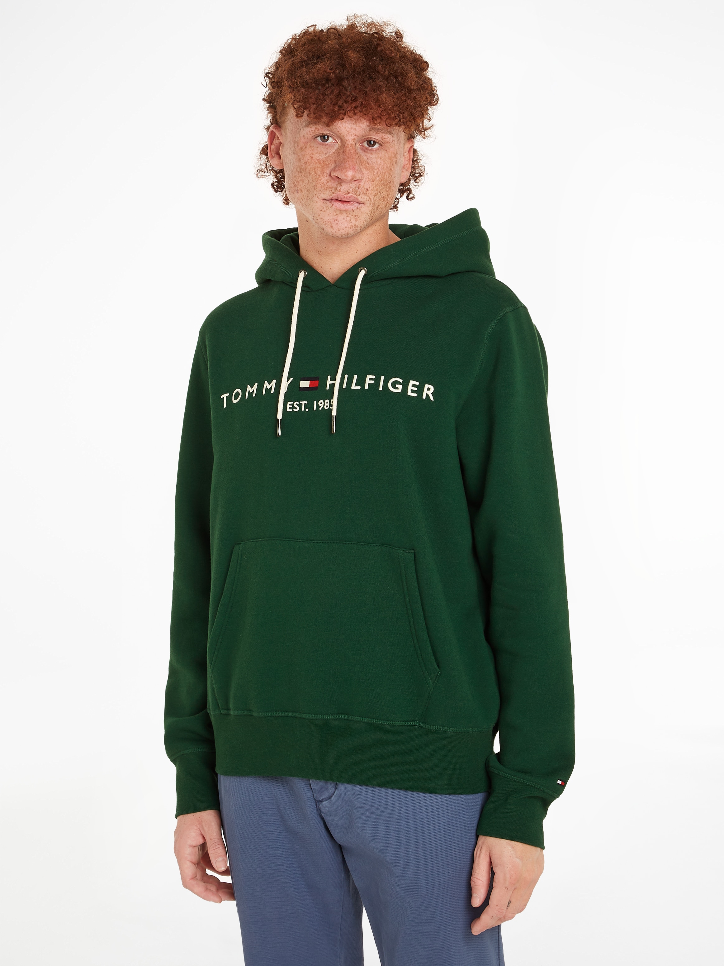 Kapuzensweatshirt »TOMMY LOGO HOODY«, mit gesticktem TH-Schriftzug auf der Brust