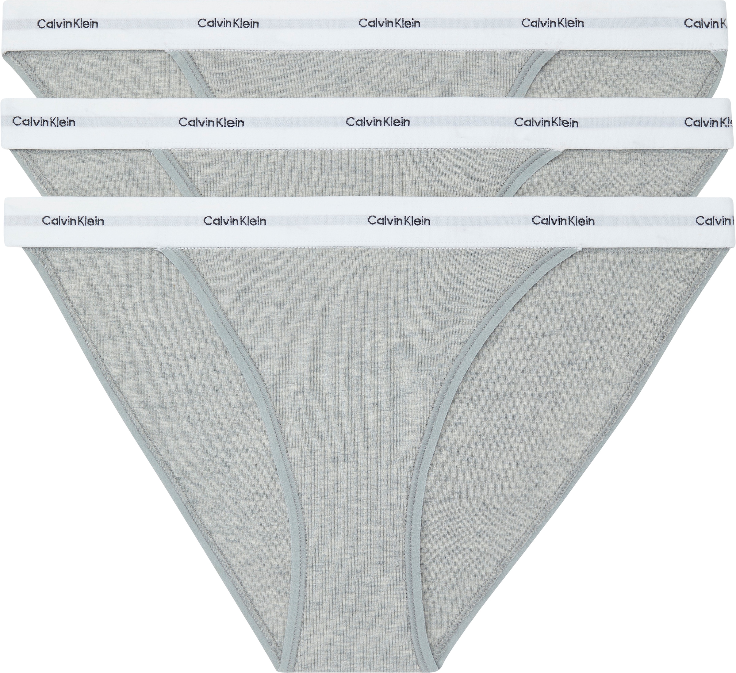 Calvin Klein Underwear Slip »STRING BIKINI 3PK«, (Packung, 3 St., 3er-Pack), mit Rippenstruktur