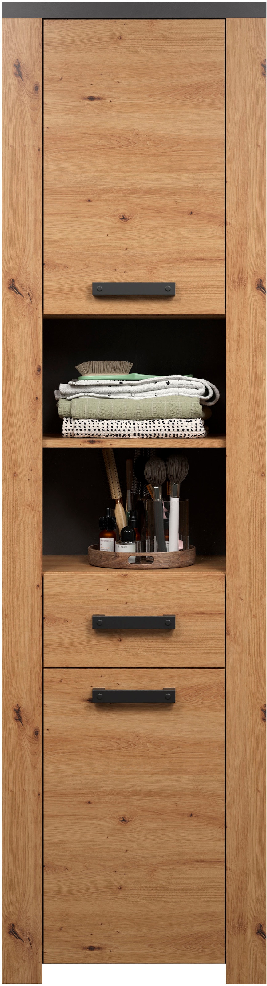 welltime Hochschrank »Ambres« 1 Stk. tlg. Hochschrank mit Soft-Close Funktion - (B/T/H) 53/35/196 cm