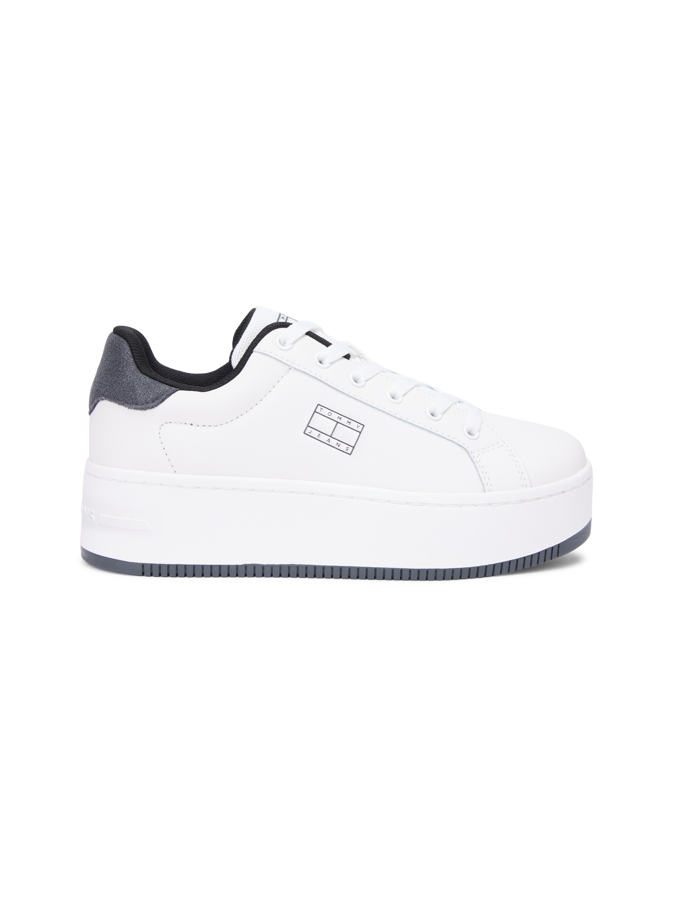 Tommy Jeans Plateausneaker »TJW FLATFORM ESS MU«  , Freizeitschuh, Halbschuh, Schnürschuh mit Kontrastbesatz
