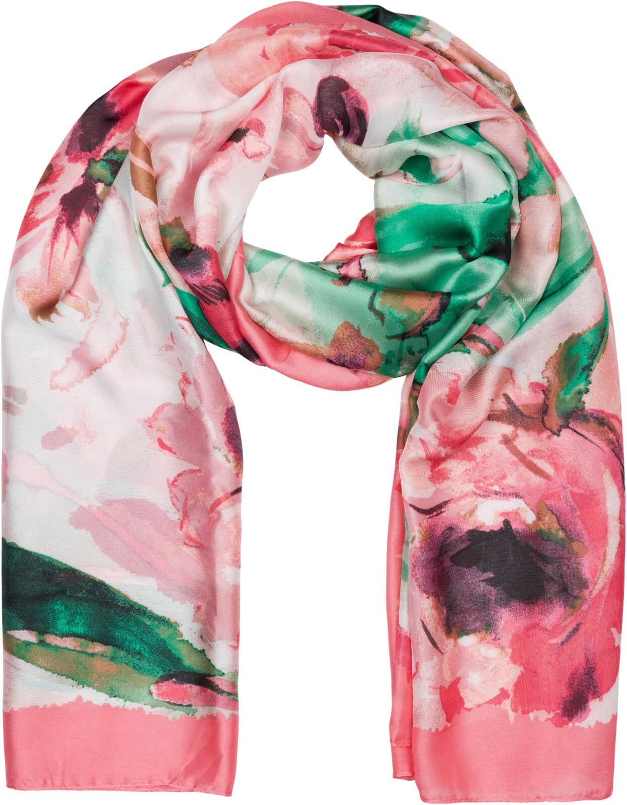 styleBREAKER Schal »Schal mit Aquarell Blumen Muster« 1 Stk.