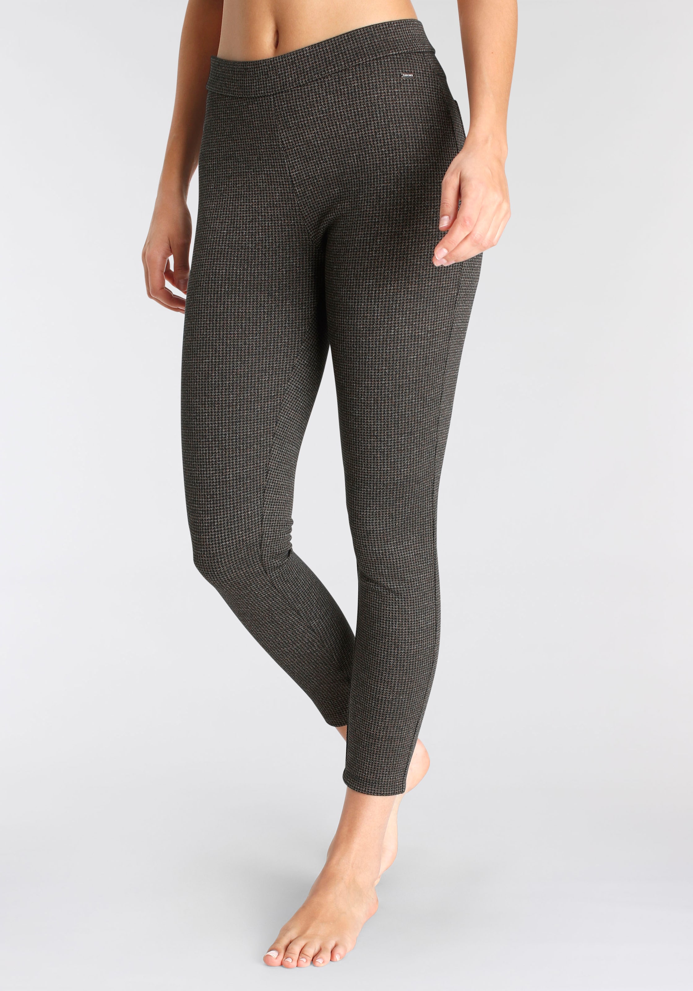 LASCANA Leggings, mit Ajour Karomuster