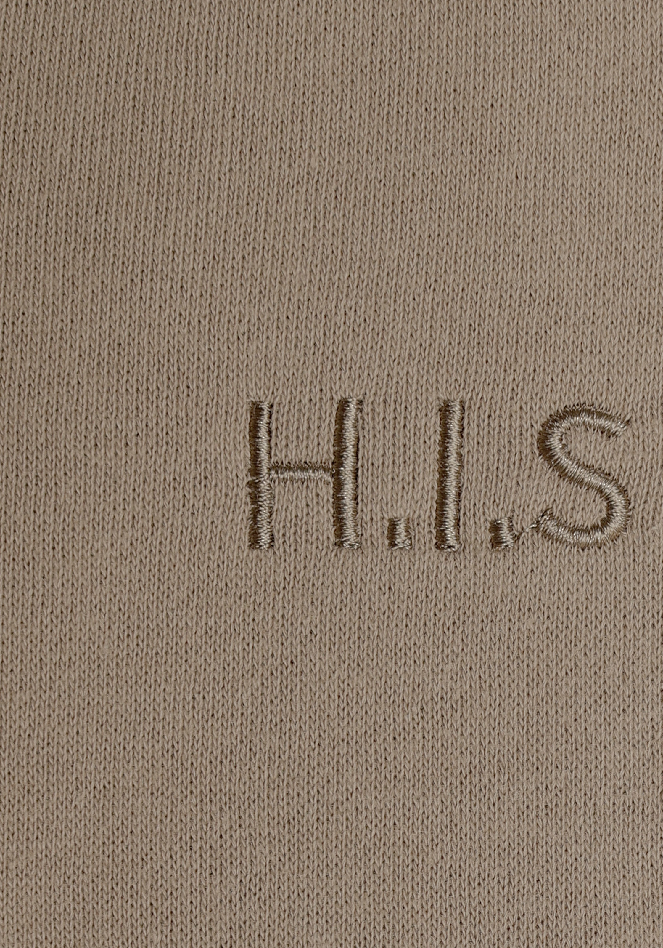 H.I.S Sweatshirt, unifarben, aus dehnbarer Sweatware, mit Logostickerei