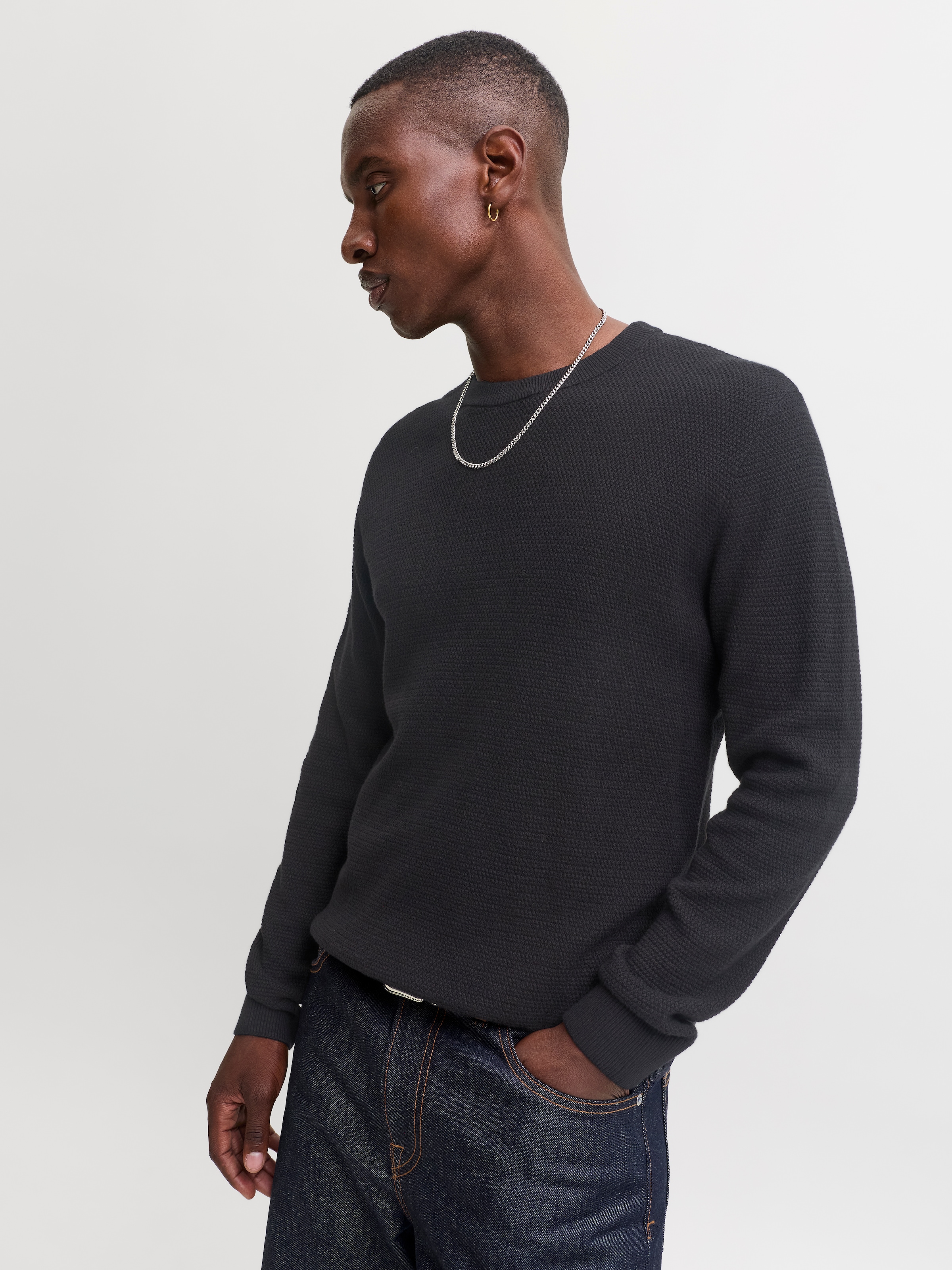 Jack & Jones Strickpullover »JJERYDER KNIT CREW NECK NOOS« Baumwolle, regular fit