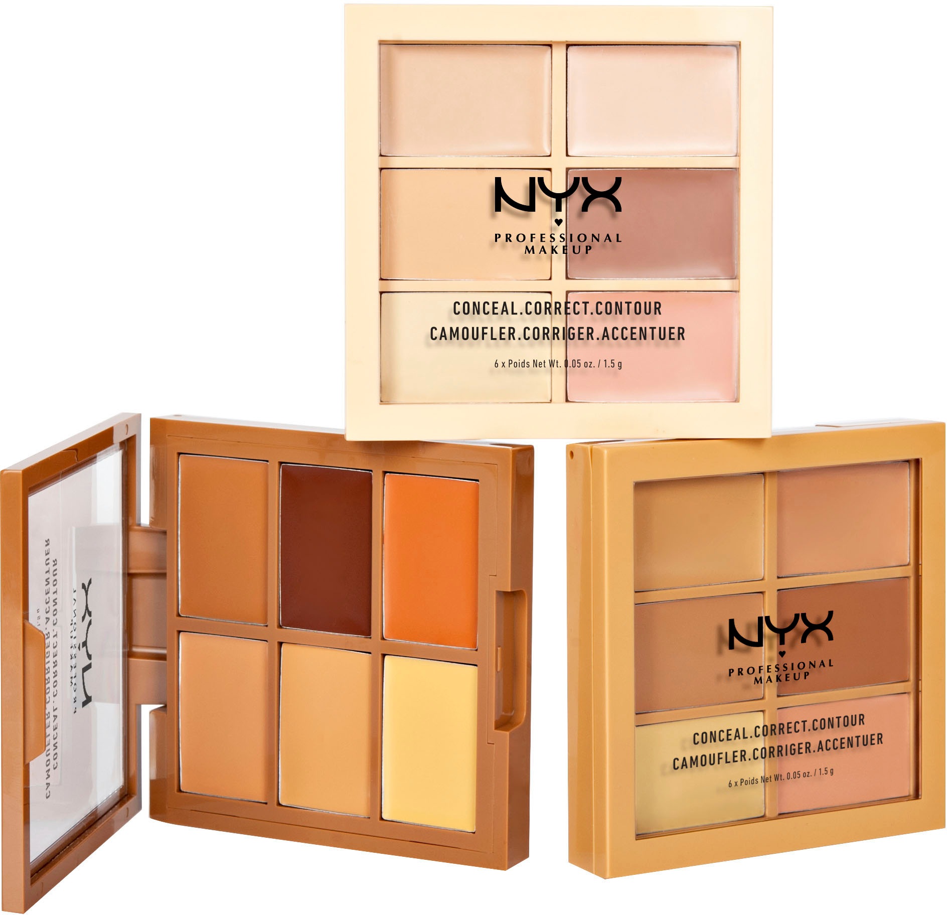 NYX Professional Makeup Conceal, Correct, Contour Palette, Medium