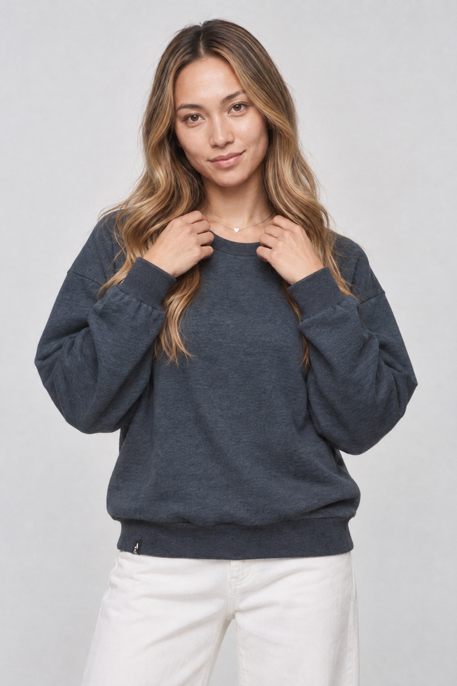 Alife & Kickin Sweatshirt , Peace-Zeichen im Rückenprint, Rippbündchen, Relaxed Fit
