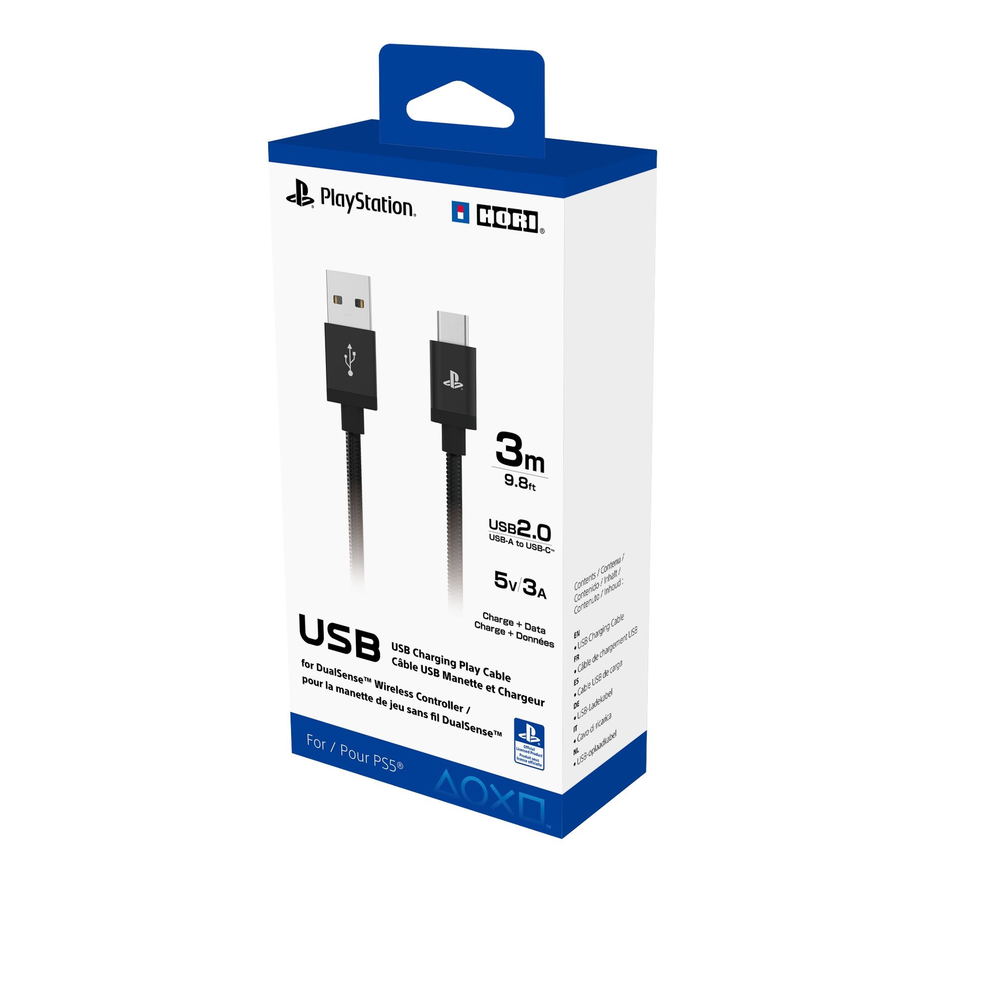 Hori USB-Kabel »Dual Sense von 300 cm, lizenziert OTTO Sony Ladekabel Typ bei Meter)«, für jetzt Offiziell PS5 A, USB-C, (3 USB