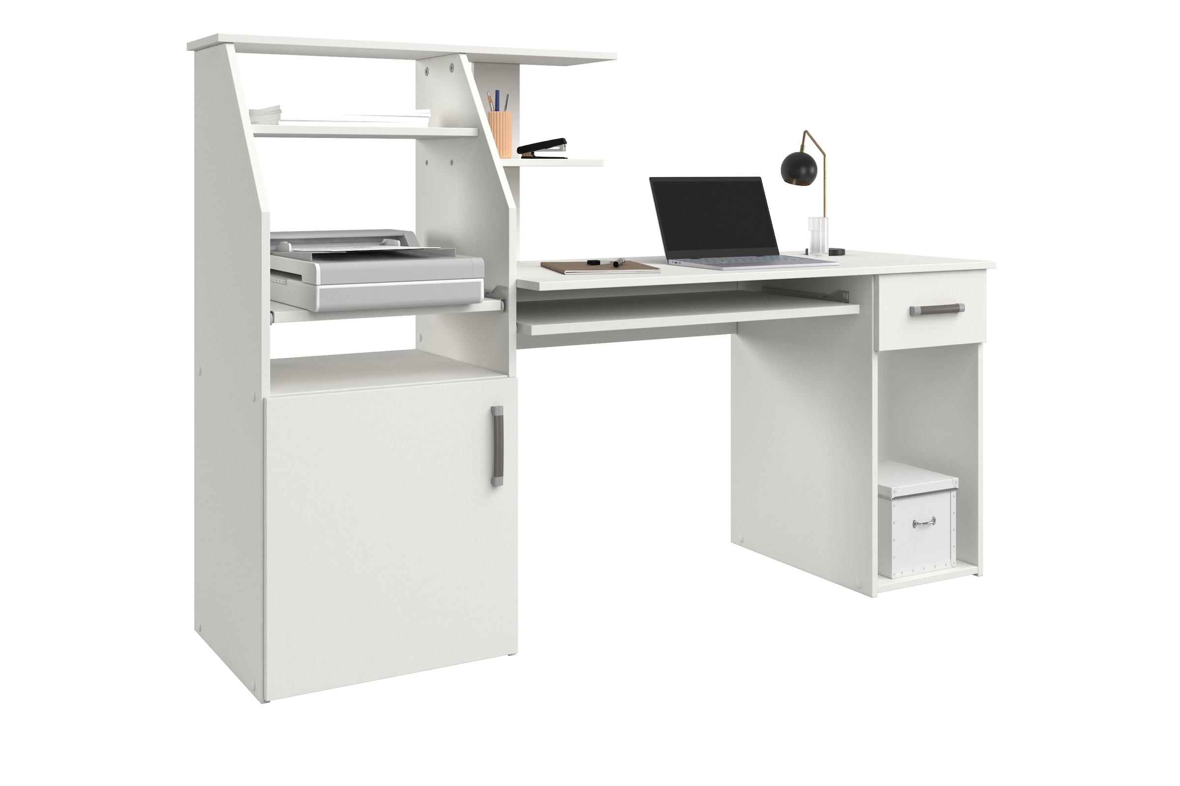 VOGL Möbelfabrik Schreibtisch »Don«, mit Tastatur- & Druckerauszug, Breite 137,5 cm, Made in Germany